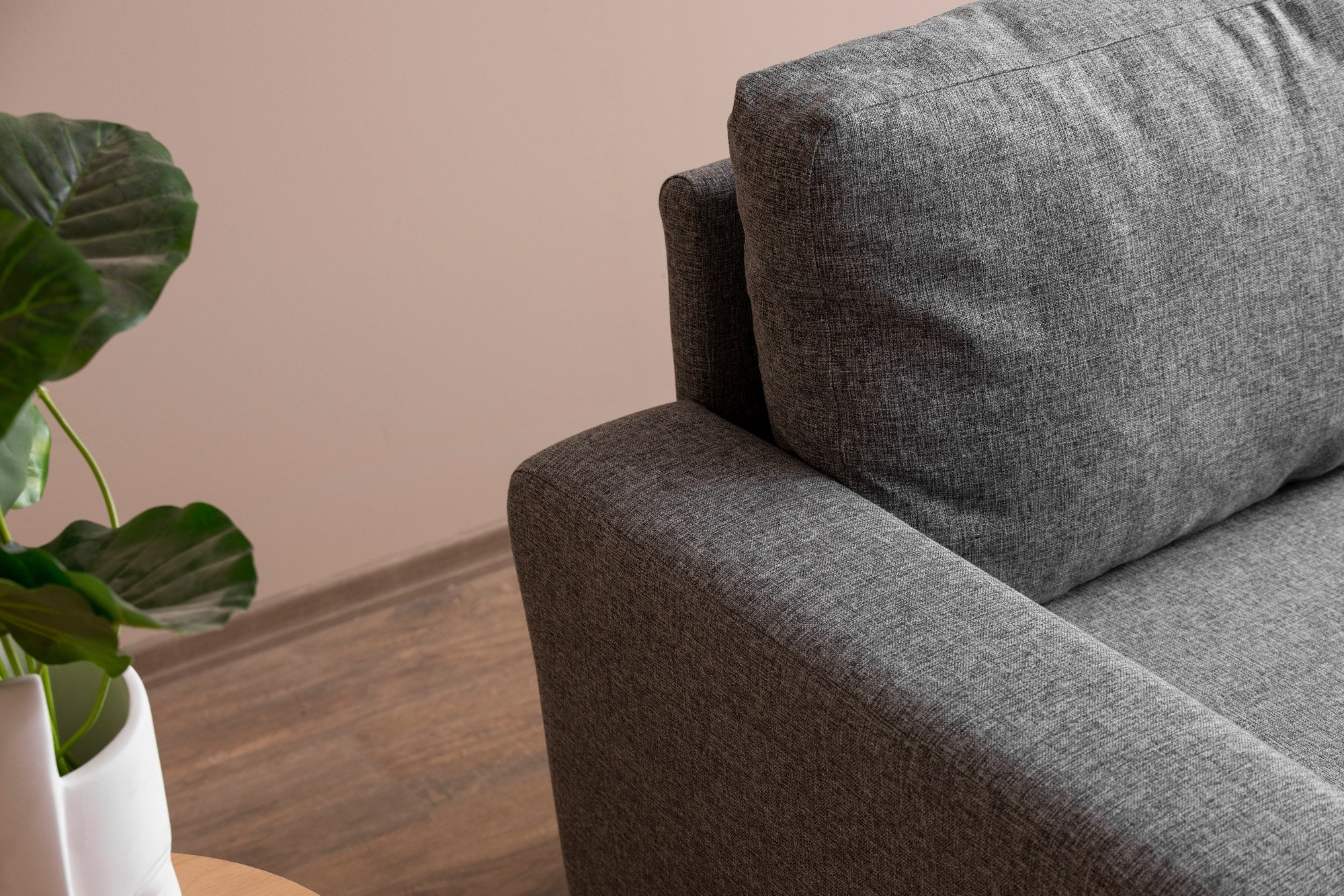 Sofá elegante de 2 lugares, cinza claro, 180 cm de largura | Estrutura 100% metálica, tecido 100% poliéster, espuma de alto DNS e almofadas de fibra de silicone | Perfeito para salas de estar modernas