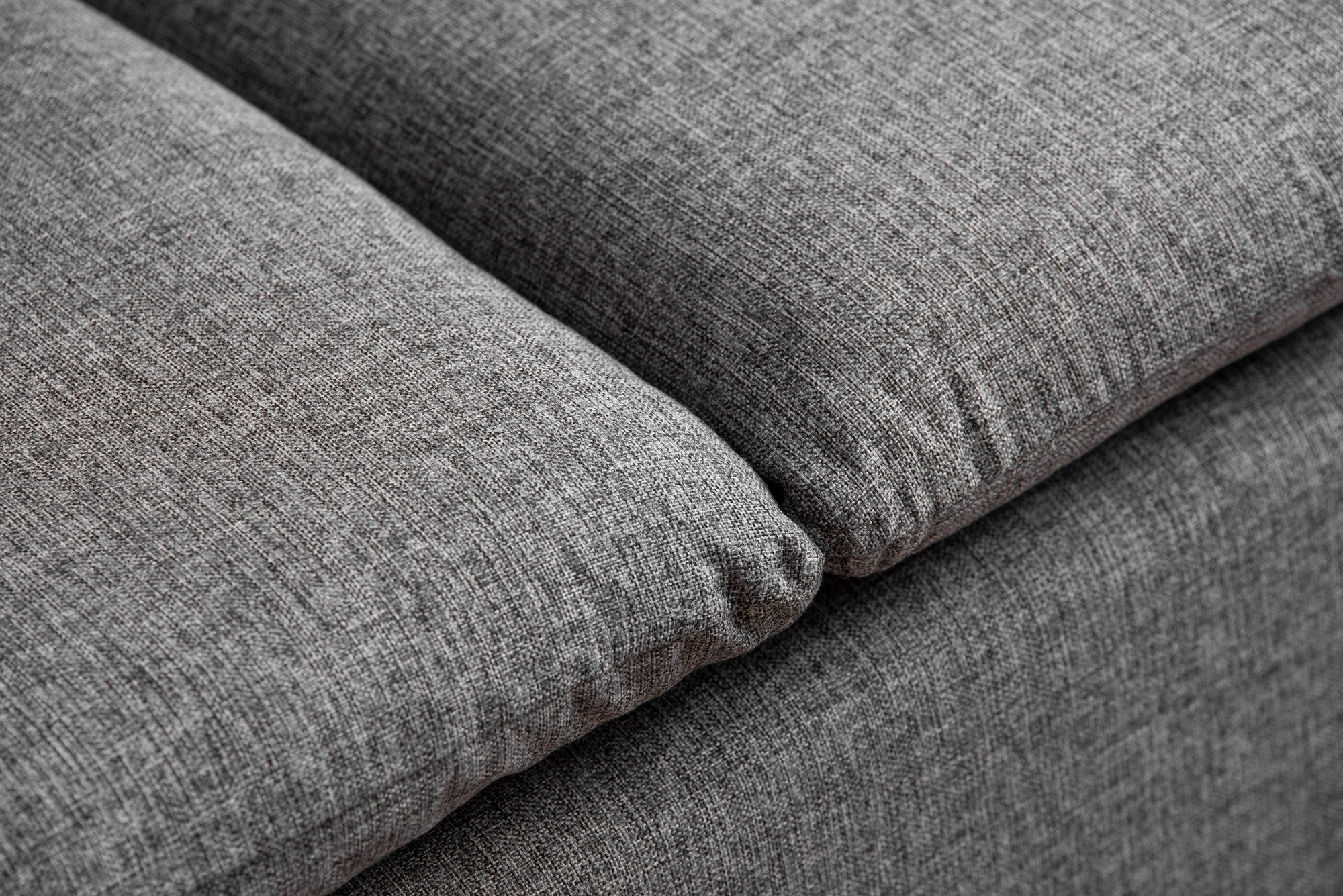 Sofá elegante de 2 lugares, cinza claro, 180 cm de largura | Estrutura 100% metálica, tecido 100% poliéster, espuma de alto DNS e almofadas de fibra de silicone | Perfeito para salas de estar modernas