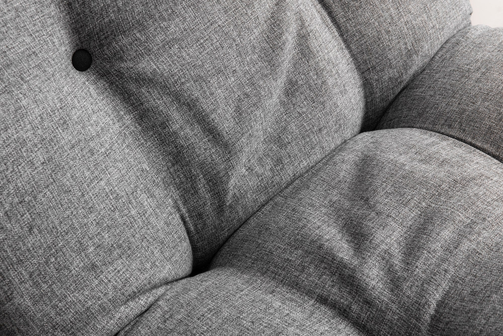 Sofá-cama de 1 lugar – 110cm de largura – Cinza claro – Estrutura metálica