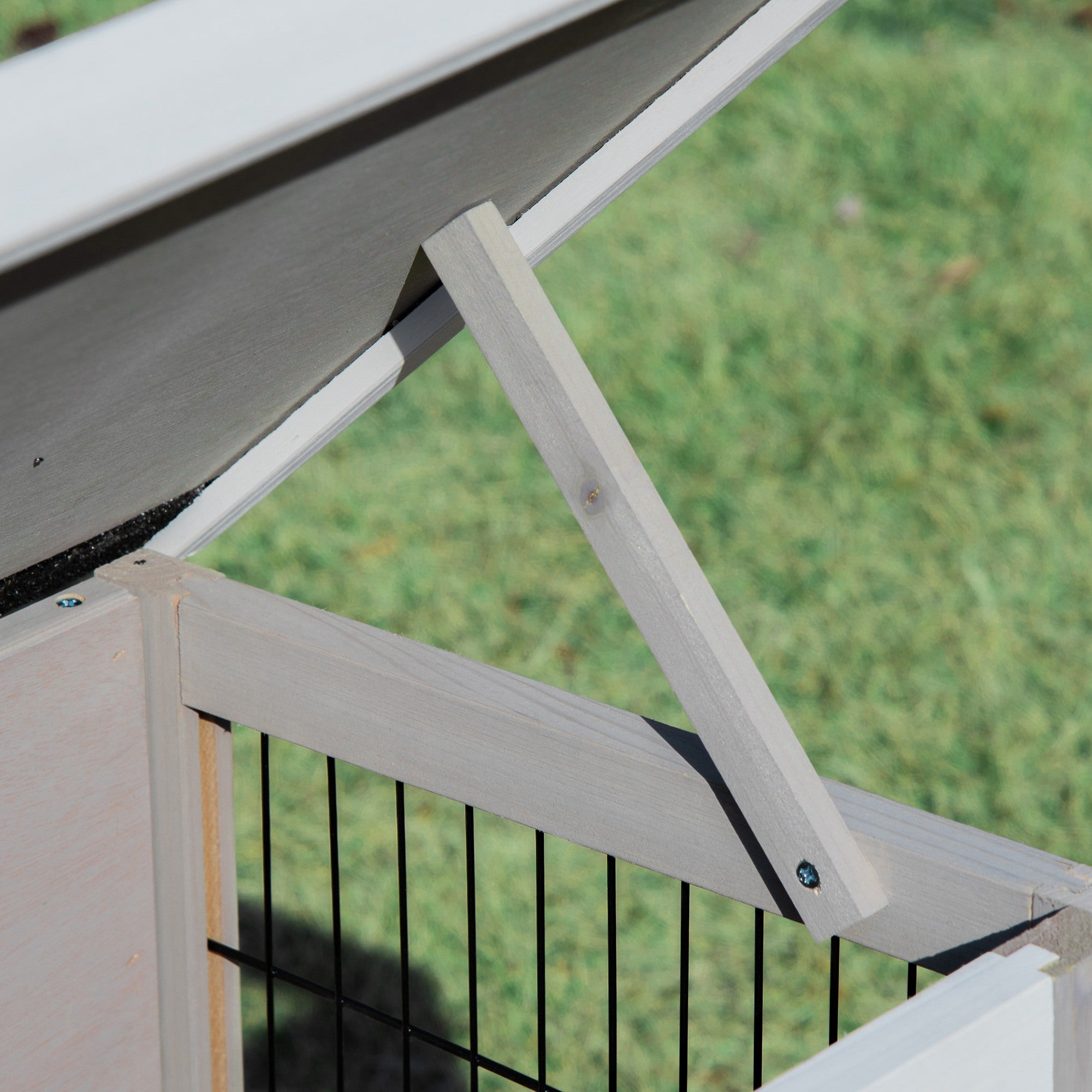 Coelheira de Madeira Exterior Cinza 91x46x71cm