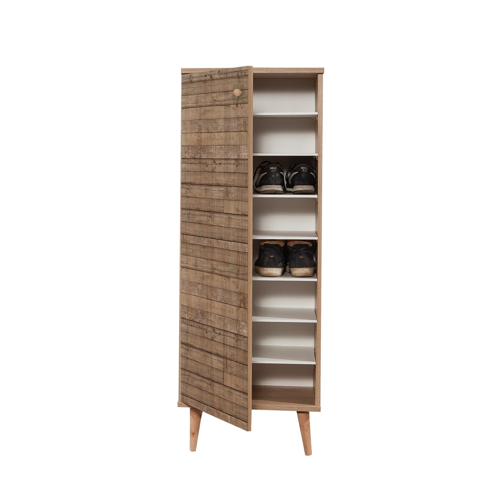 Sapateira moderna – 50 x 135 x 38 cm – Carvalho Sonoma – Melamina