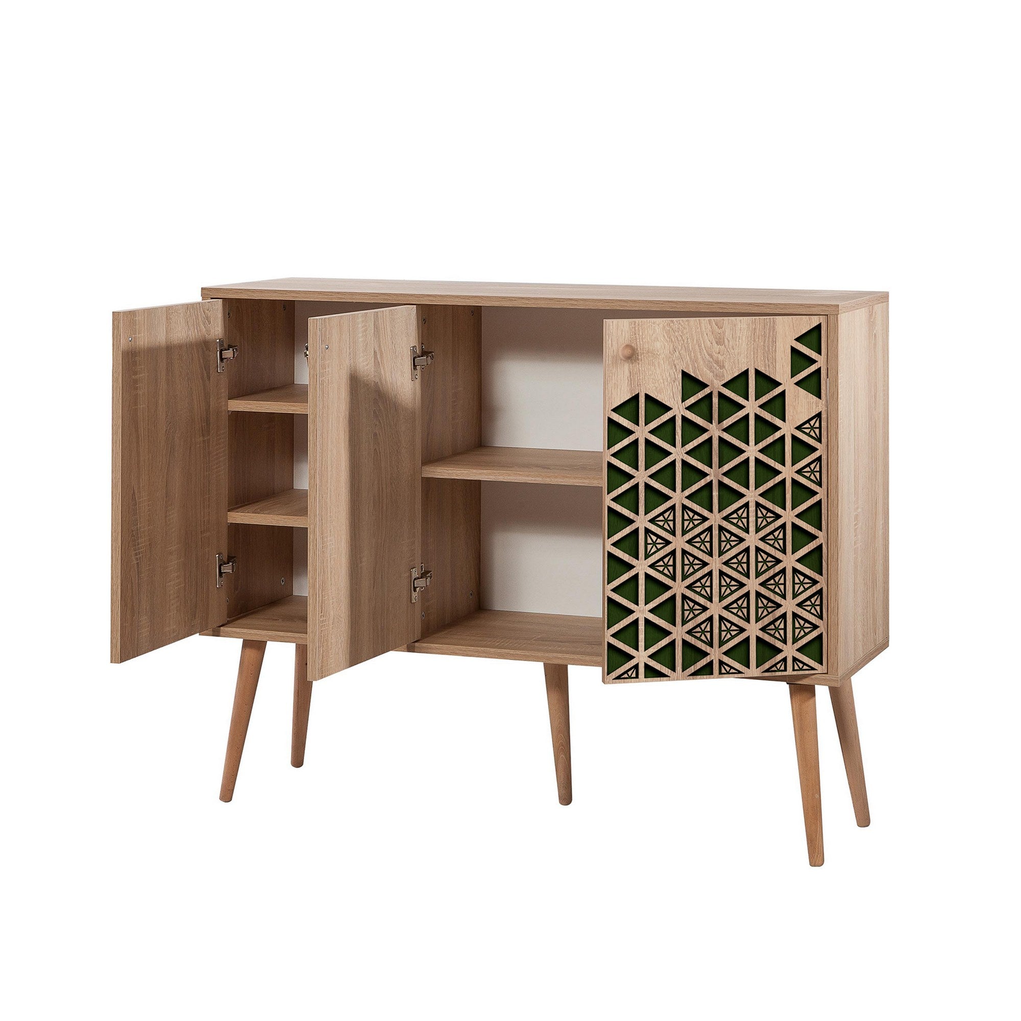 Aparador Moderno – 120 x 90 x 36 cm – Carvalho Sonoma – Melamina