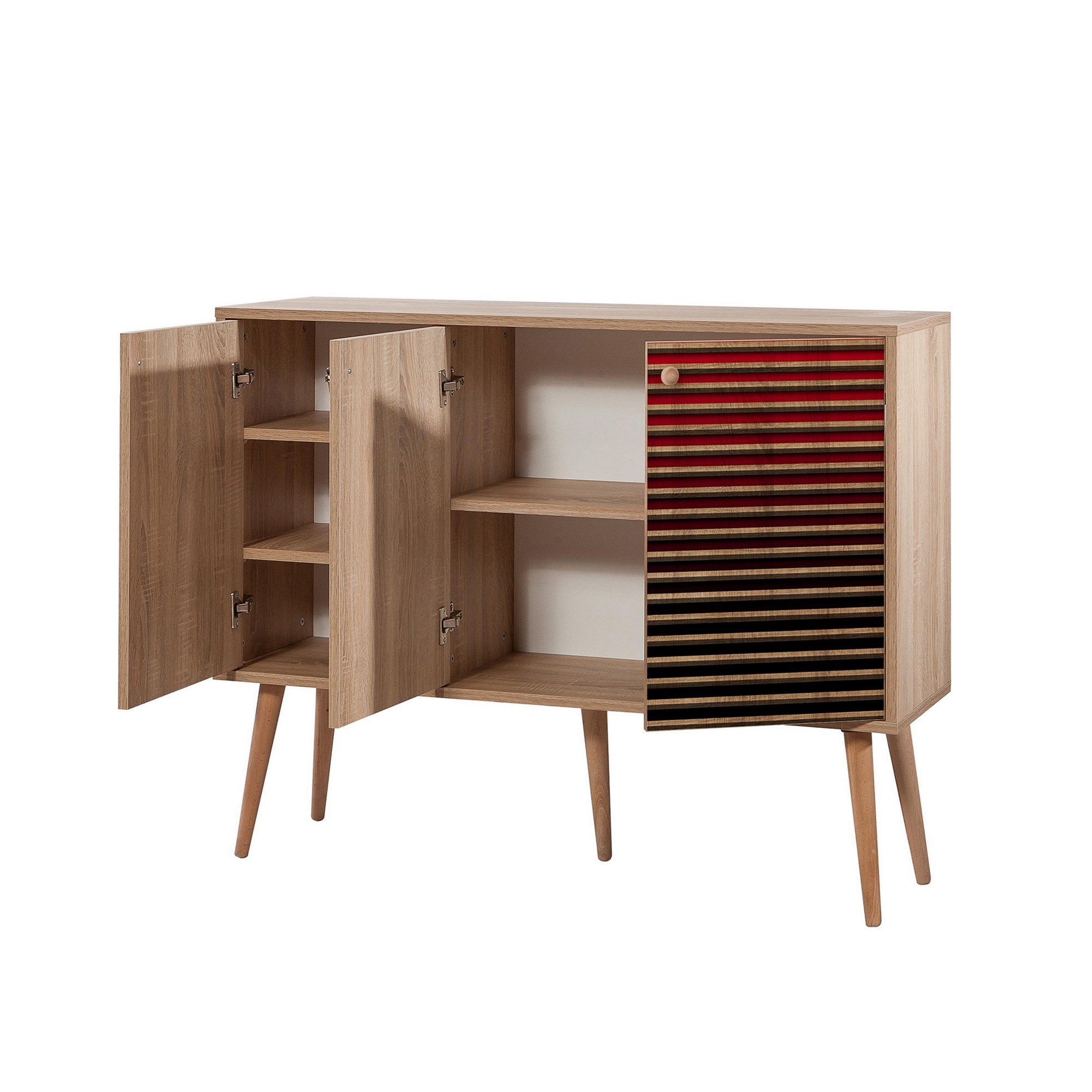 Aparador Moderno – 120 x 90 x 36 cm – Carvalho Sonoma – 100% Melamina