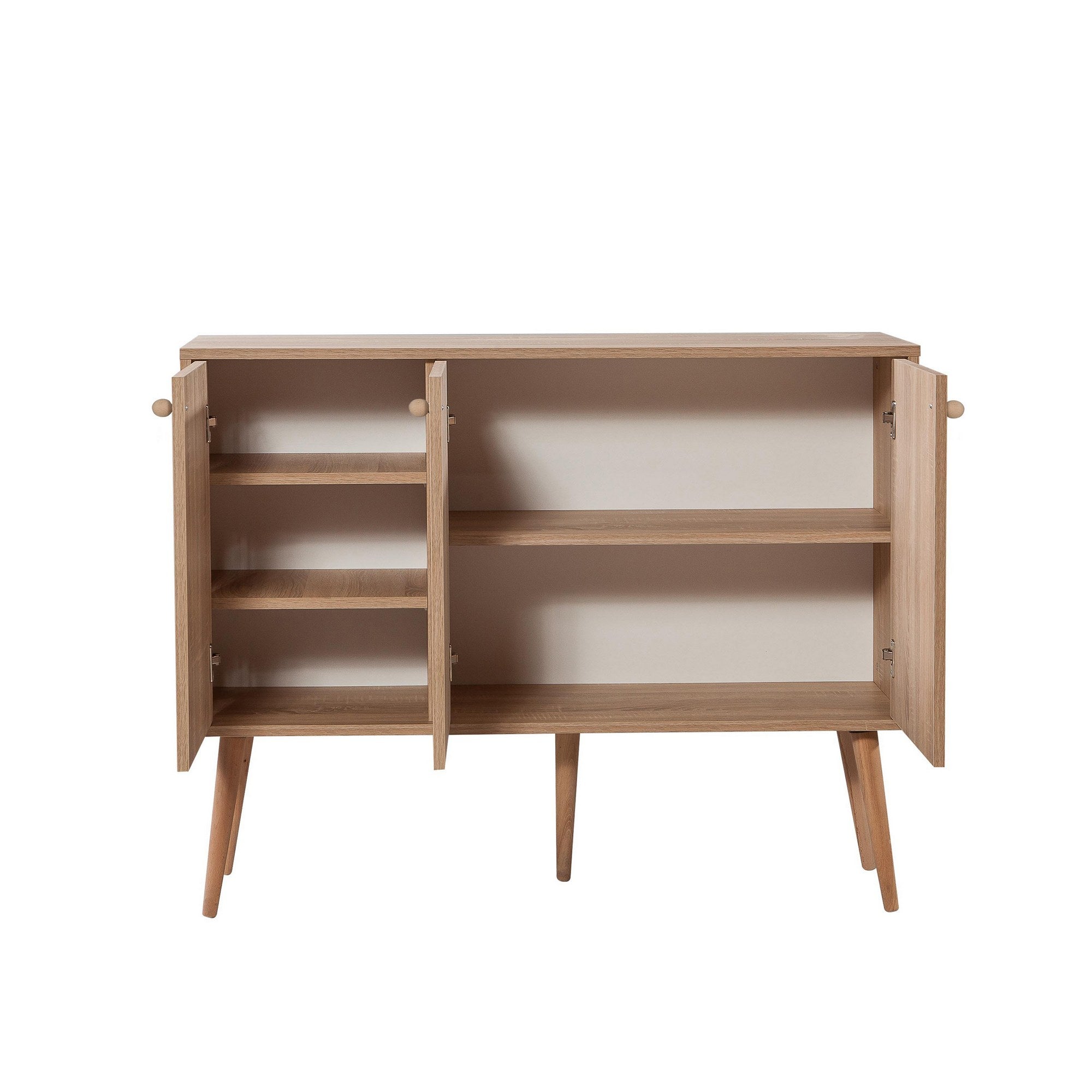 Aparador Moderno – 120 x 90 x 36 cm – Carvalho Sonoma – Painel de partículas revestido a melamina
