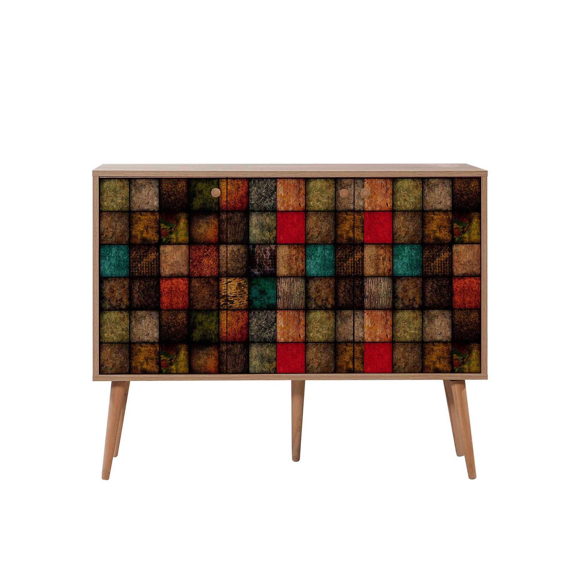 Aparador Moderno – 120 x 90 x 36 cm – Carvalho Sonoma – Painel de partículas revestido a melamina