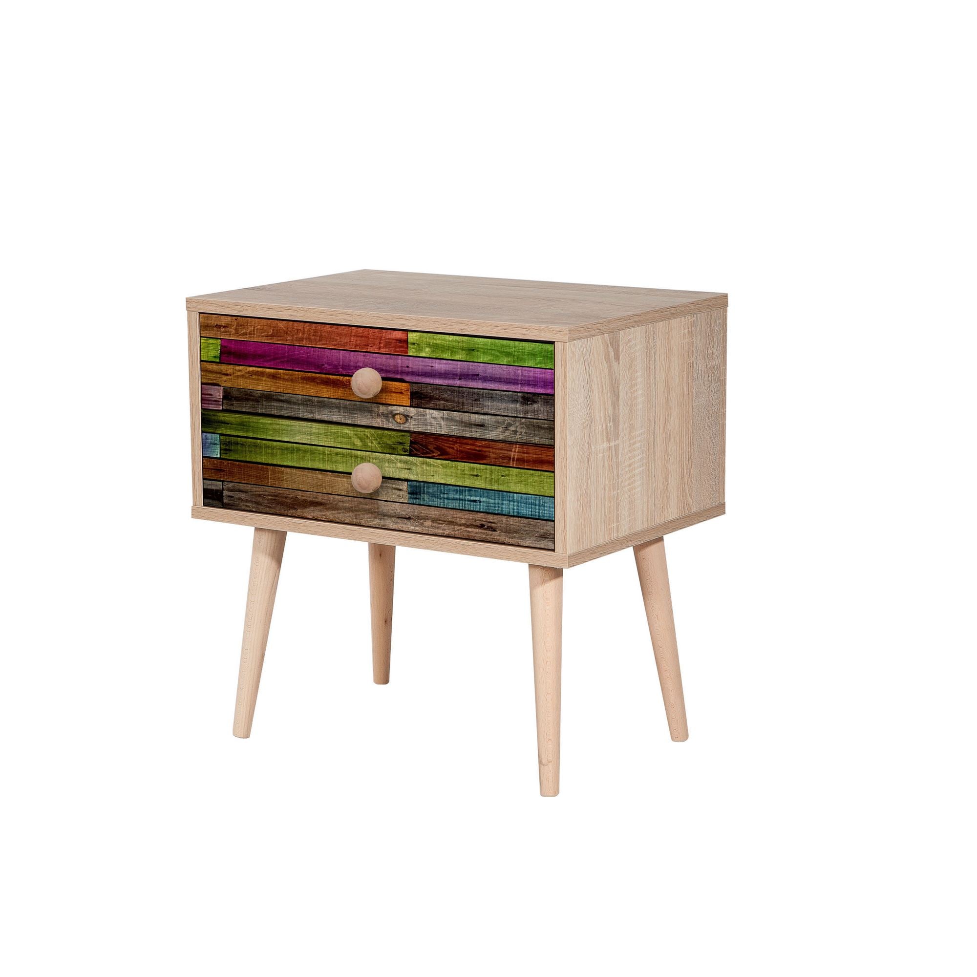Mesa de cabeceira – 60 x 61 x 40 cm – Carvalho Sonoma – 100% melamina