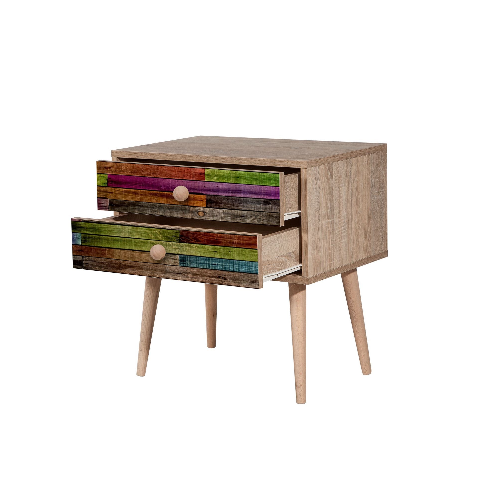 Mesa de cabeceira – 60 x 61 x 40 cm – Carvalho Sonoma – 100% melamina