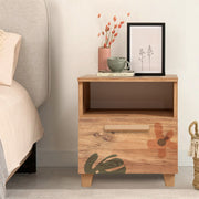 Mesa de Cabeceira Moderna – 45 x 52 x 40 cm – Pinho Atlântico – 100% Melamina