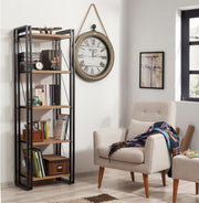 Estante Industrial – 60 x 180 x 35 cm – Pinheiro Atlântico e Preto – Melamina