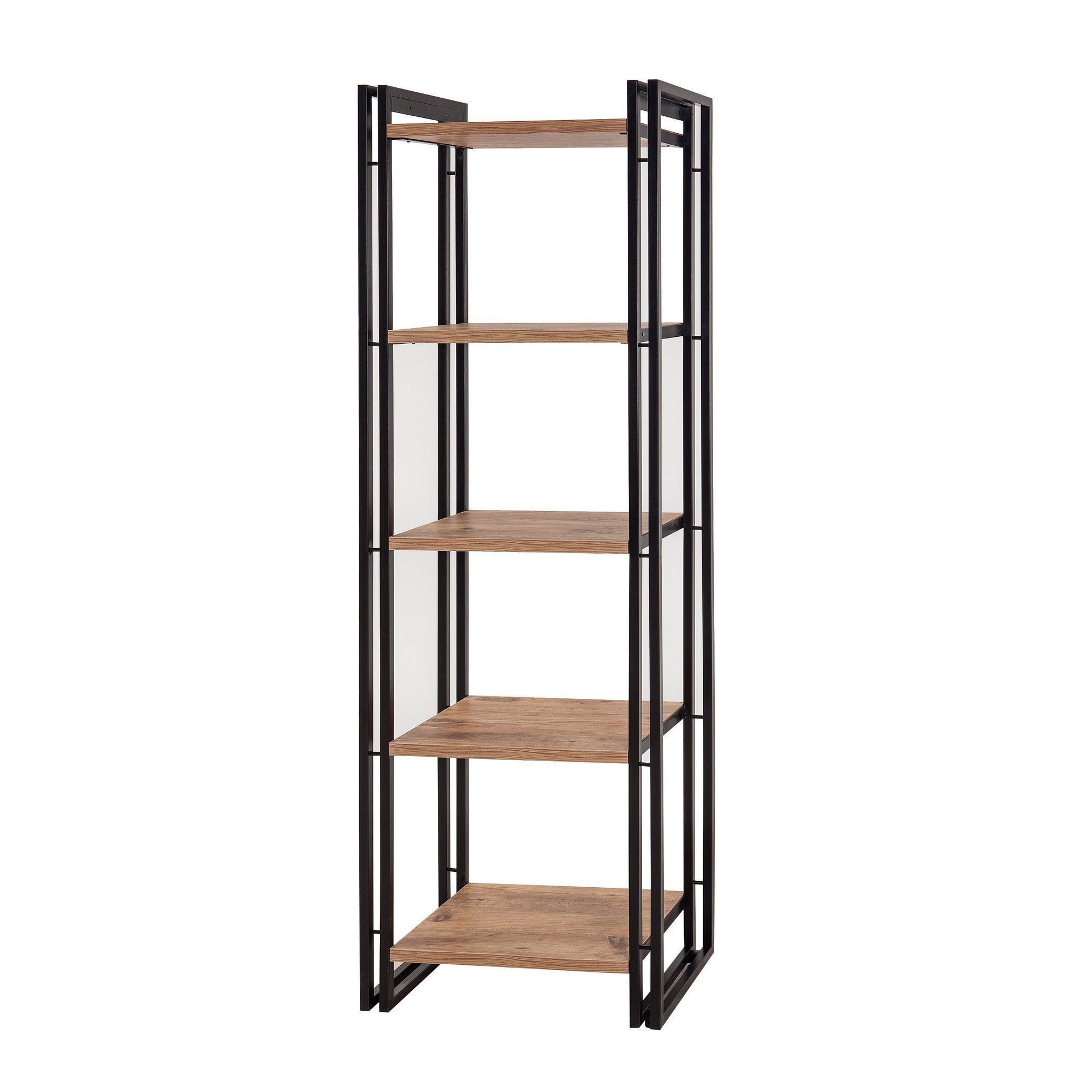 Estante Industrial – 60 x 180 x 35 cm – Pinheiro Atlântico e Preto – Melamina