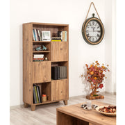 Estante Escandinava – 80 x 155 x 36 cm – Cor Pinheiro Atlântico – 100% Melamina