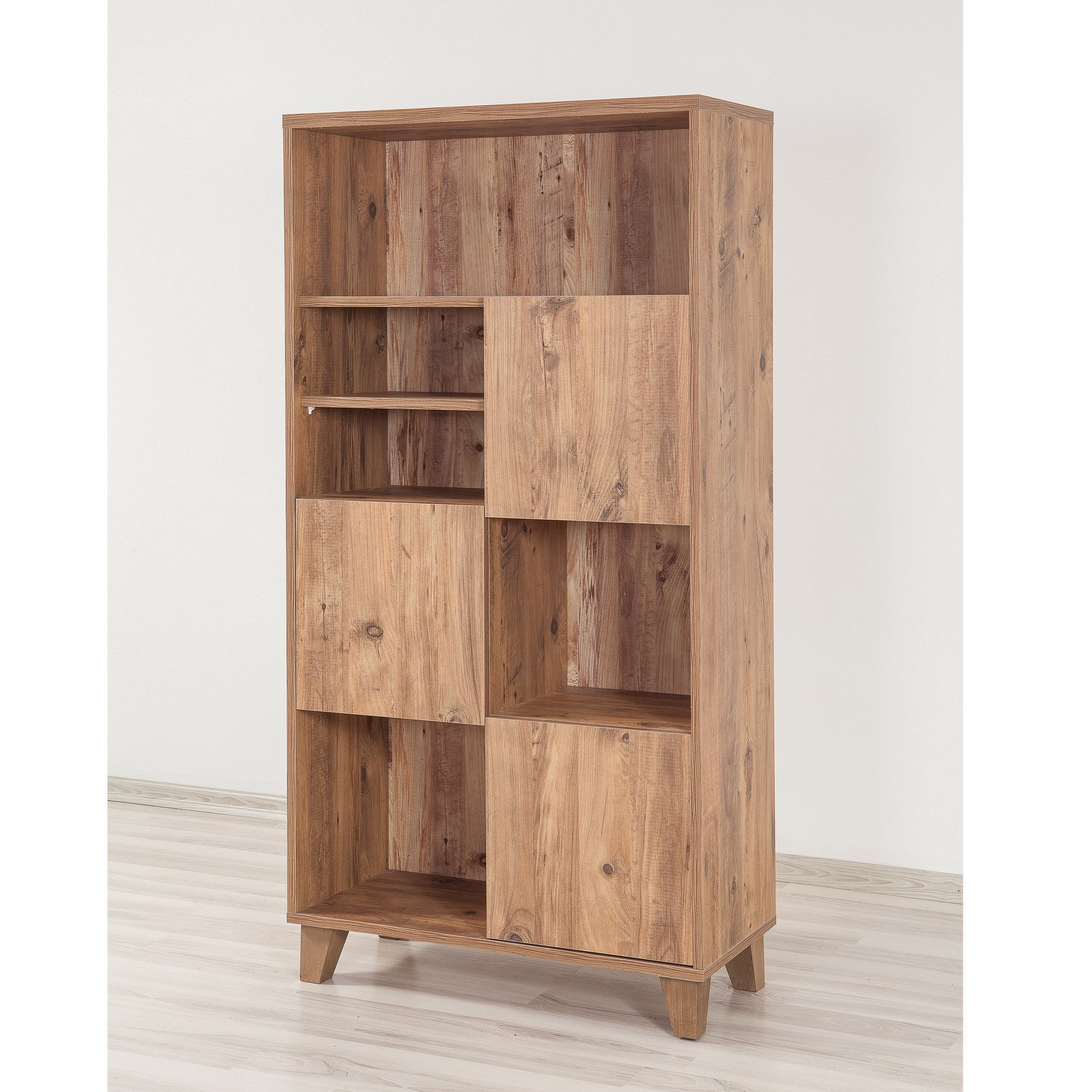 Estante Escandinava – 80 x 155 x 36 cm – Cor Pinheiro Atlântico – 100% Melamina