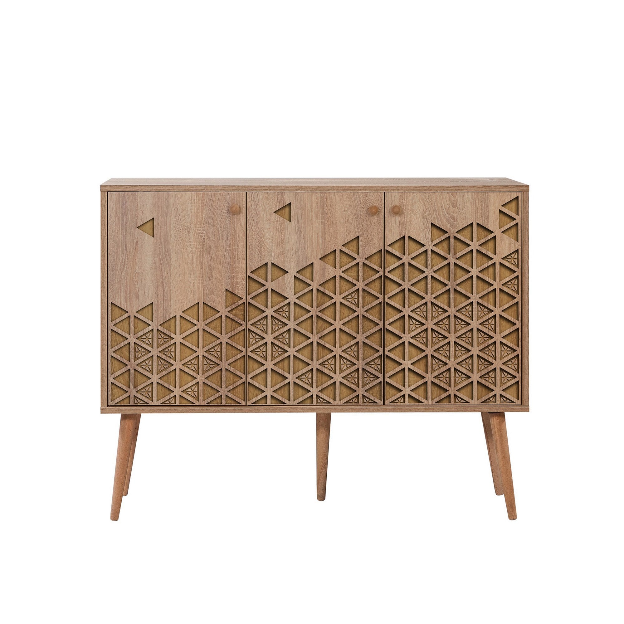 Aparador Moderno – 120 x 90 x 36 cm – Carvalho Sonoma – Melamina