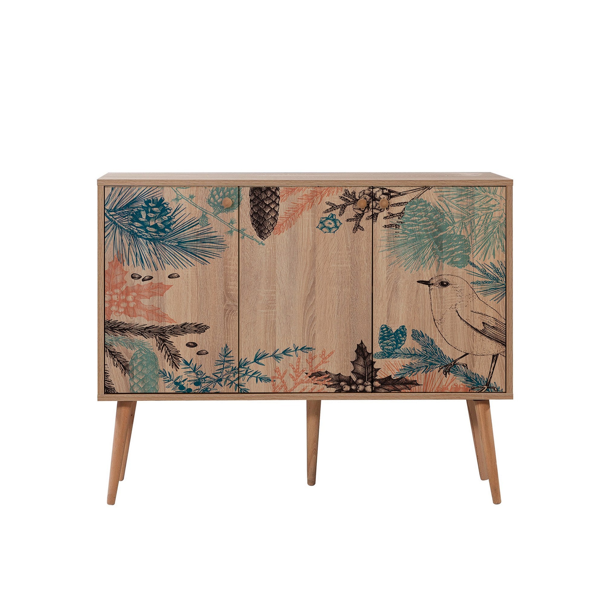 Aparador Moderno – 120 x 90 x 36 cm – Carvalho Sonoma – 100% Melamina