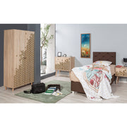 Guarda-roupa moderno – 90x192x52 cm – Carvalho Sonoma – Melamina