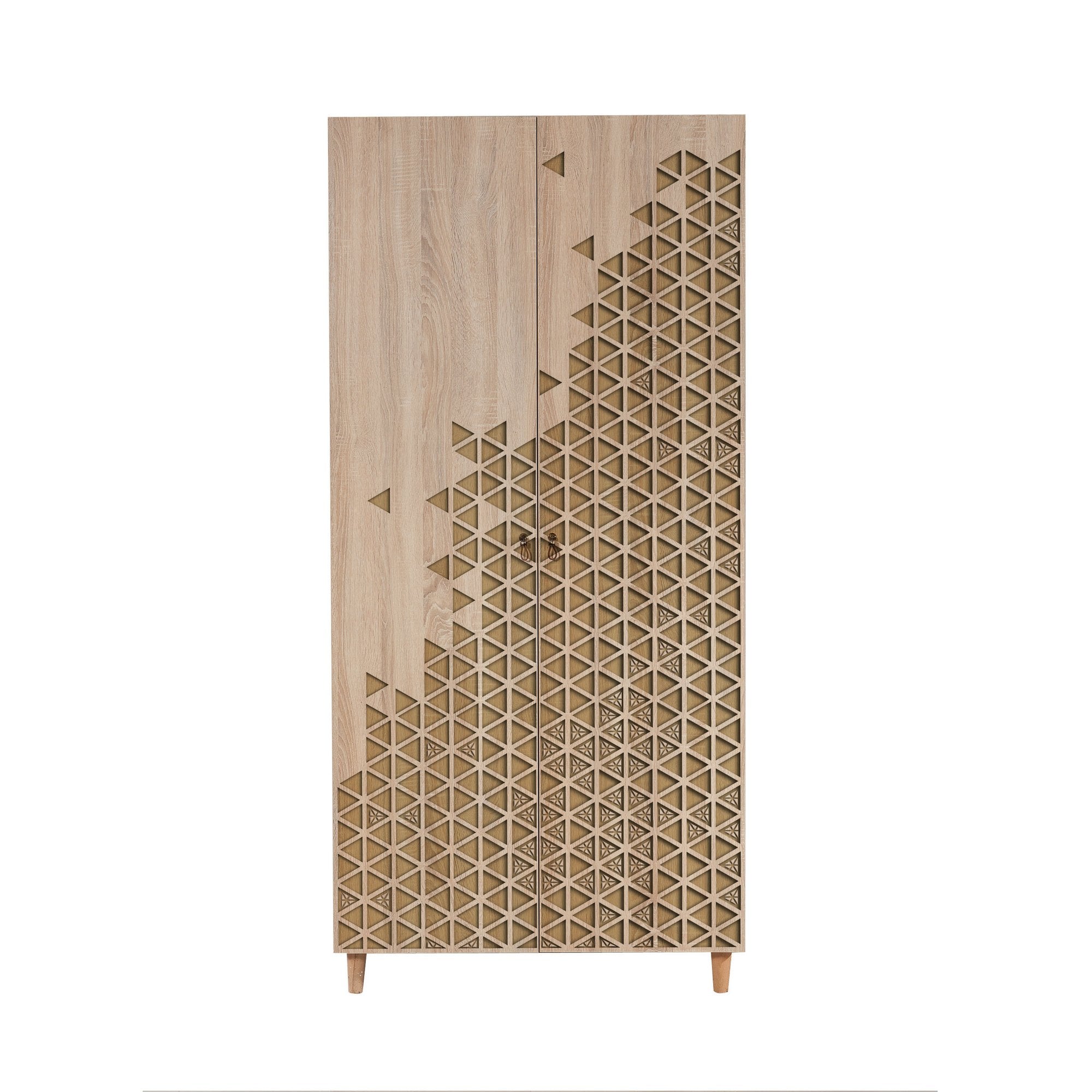 Guarda-roupa moderno – 90x192x52 cm – Carvalho Sonoma – Melamina