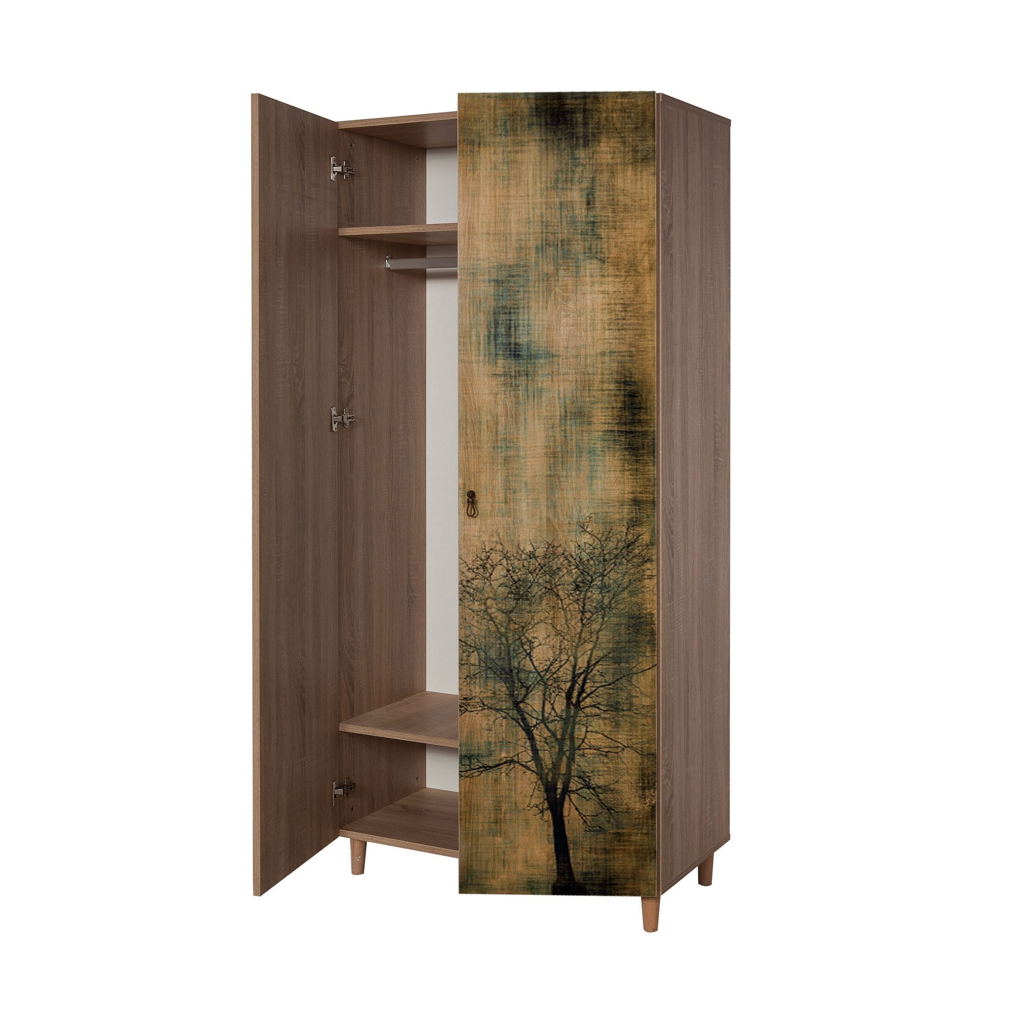 Guarda-roupa moderno – 90x192x52 cm – carvalho sonoma – melamina