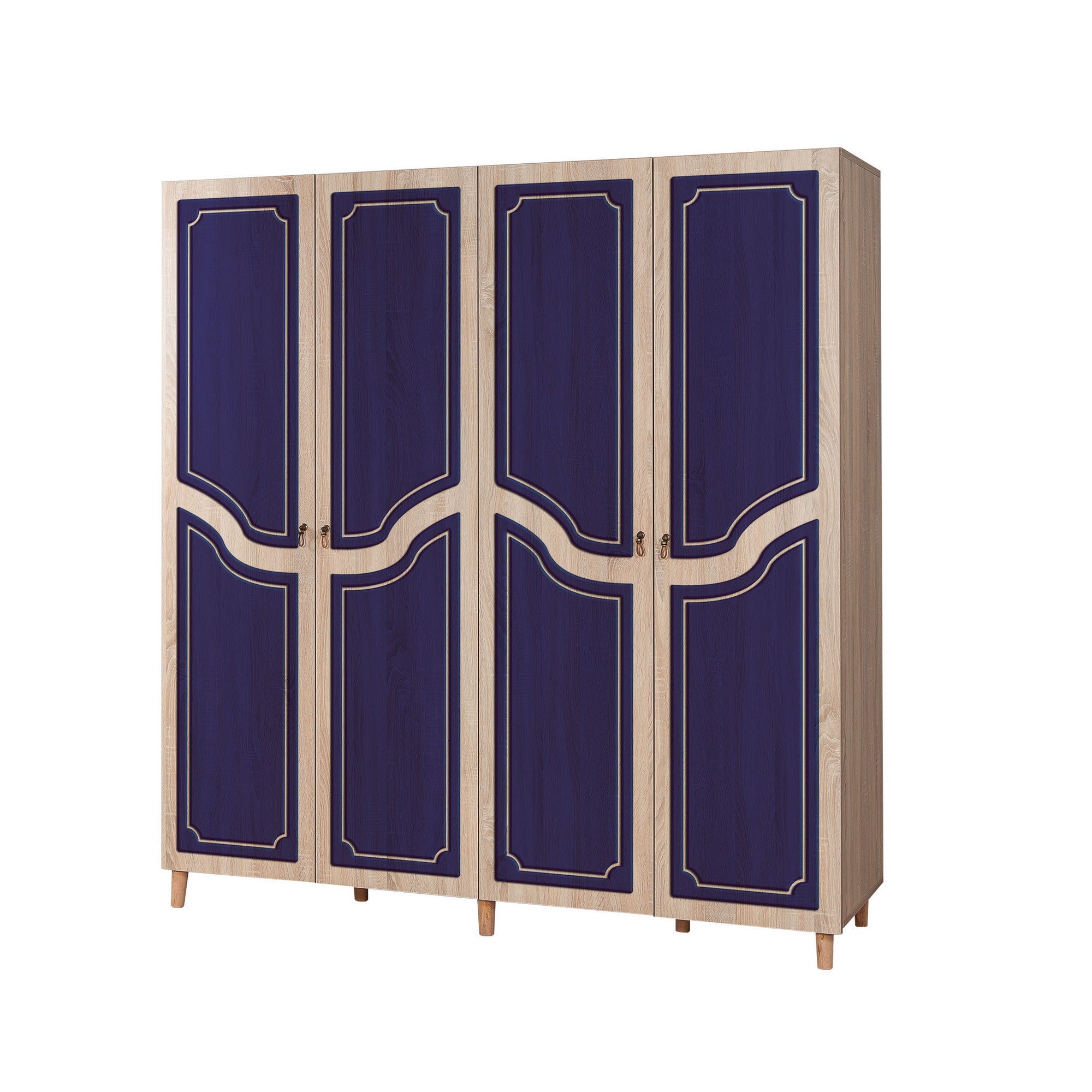 Guarda-roupa moderno – 180 x 192 x 52 cm – Carvalho Sonoma – Melamina
