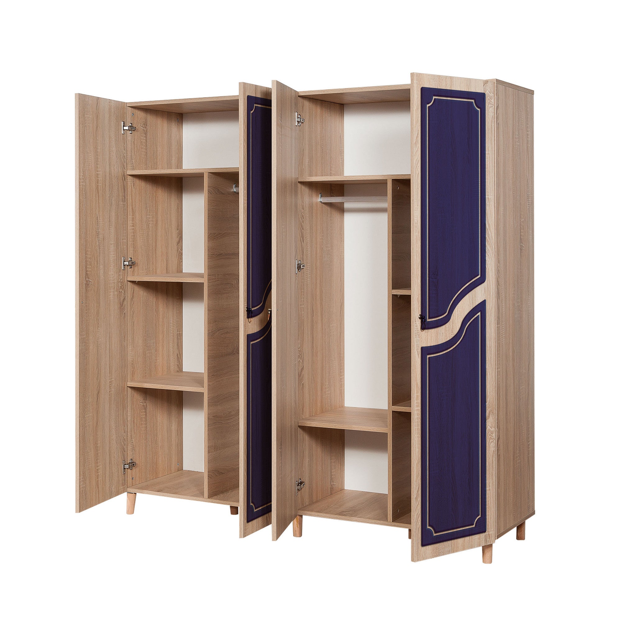 Guarda-roupa moderno – 180 x 192 x 52 cm – Carvalho Sonoma – Melamina