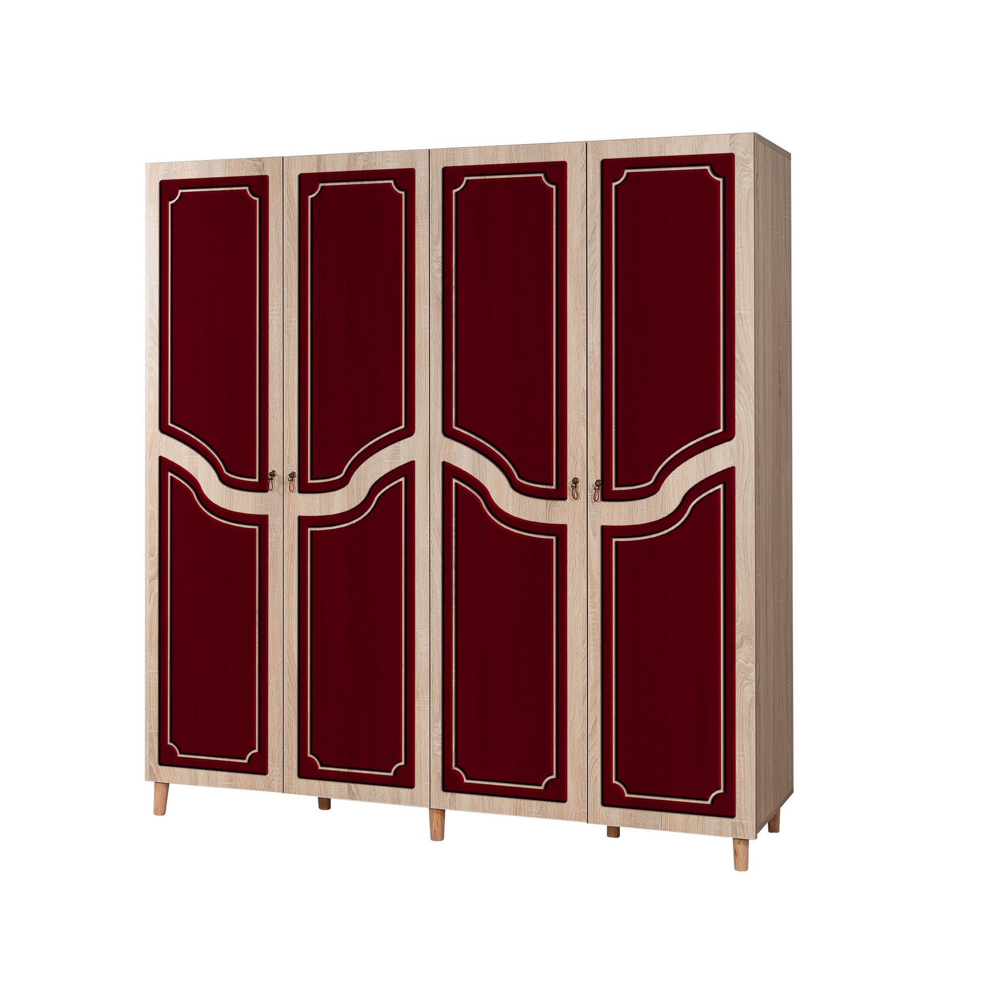 Guarda-roupa moderno – 180 x 192 x 52 cm – Carvalho Sonoma – Painel de partículas revestido a melamina