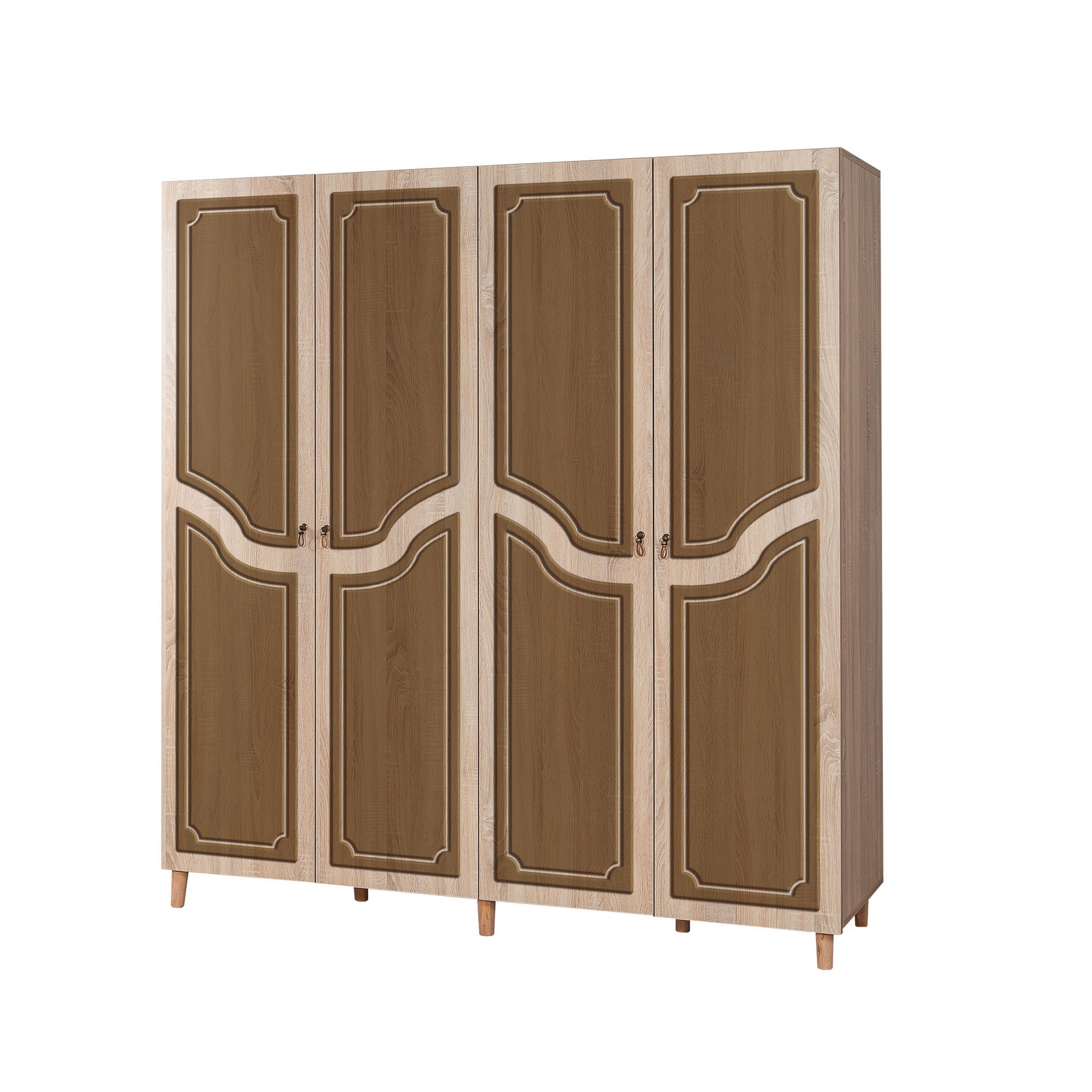 Guarda-roupa moderno – 180 x 192 x 52 cm – Carvalho Sonoma – Melamina