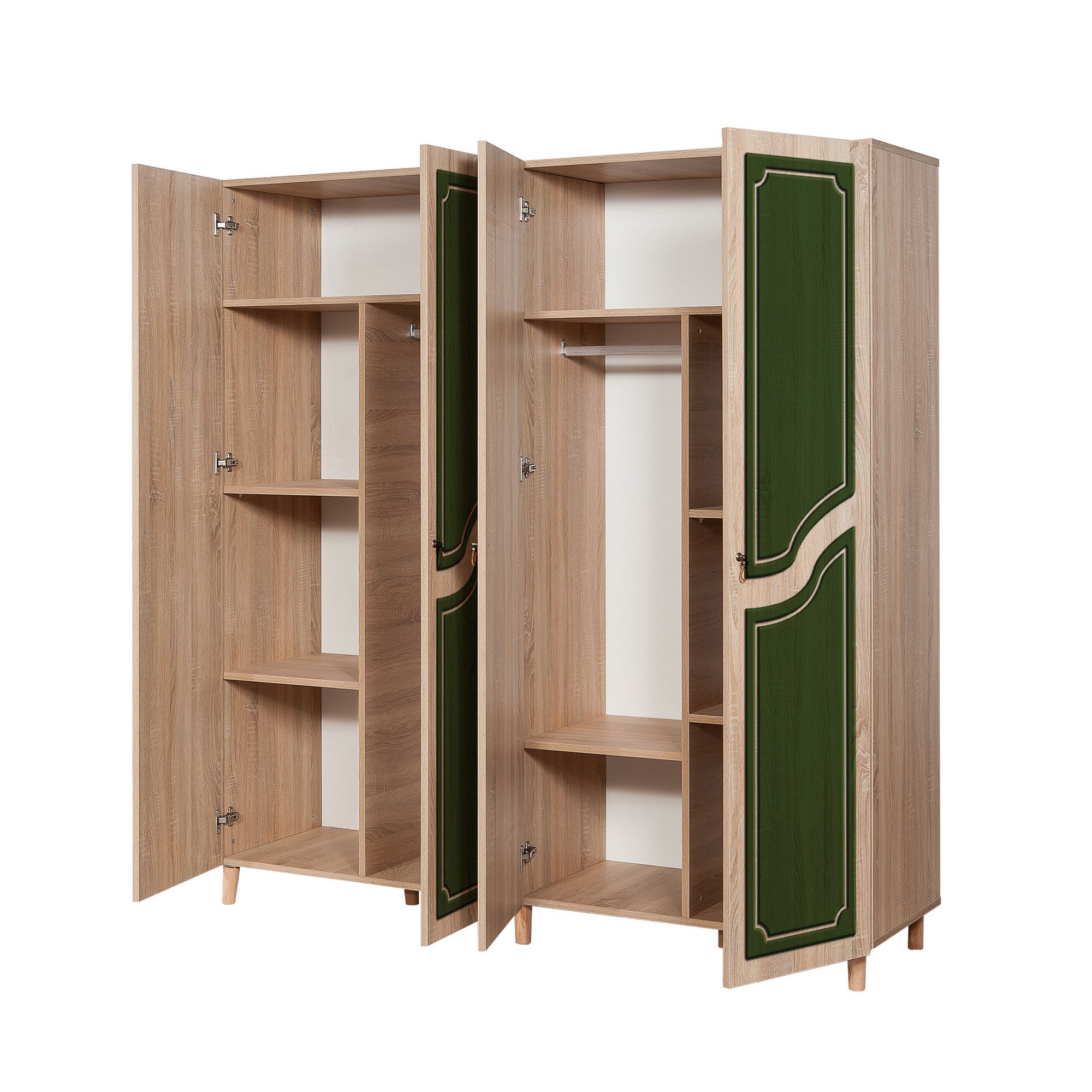 Guarda-roupa moderno – 180 x 192 x 52 cm – Carvalho Sonoma – MDF