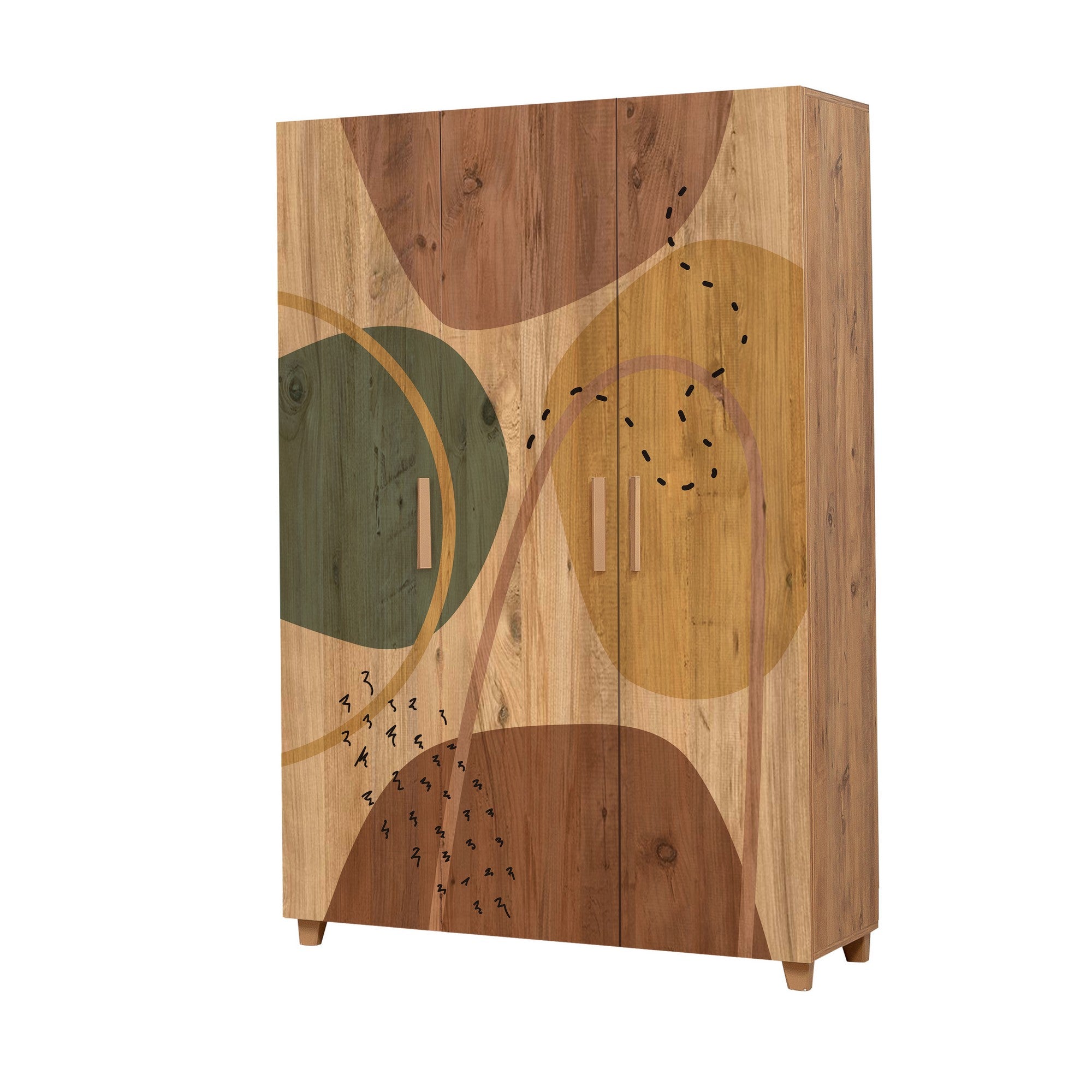 Guarda-roupa moderno – 120 x 189 x 48 cm – Pinho Atlântico – Melamina