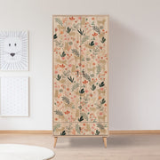 Guarda-roupa com pernas de madeira – 80 cm x 190 cm x 45 cm – revestido em melamina