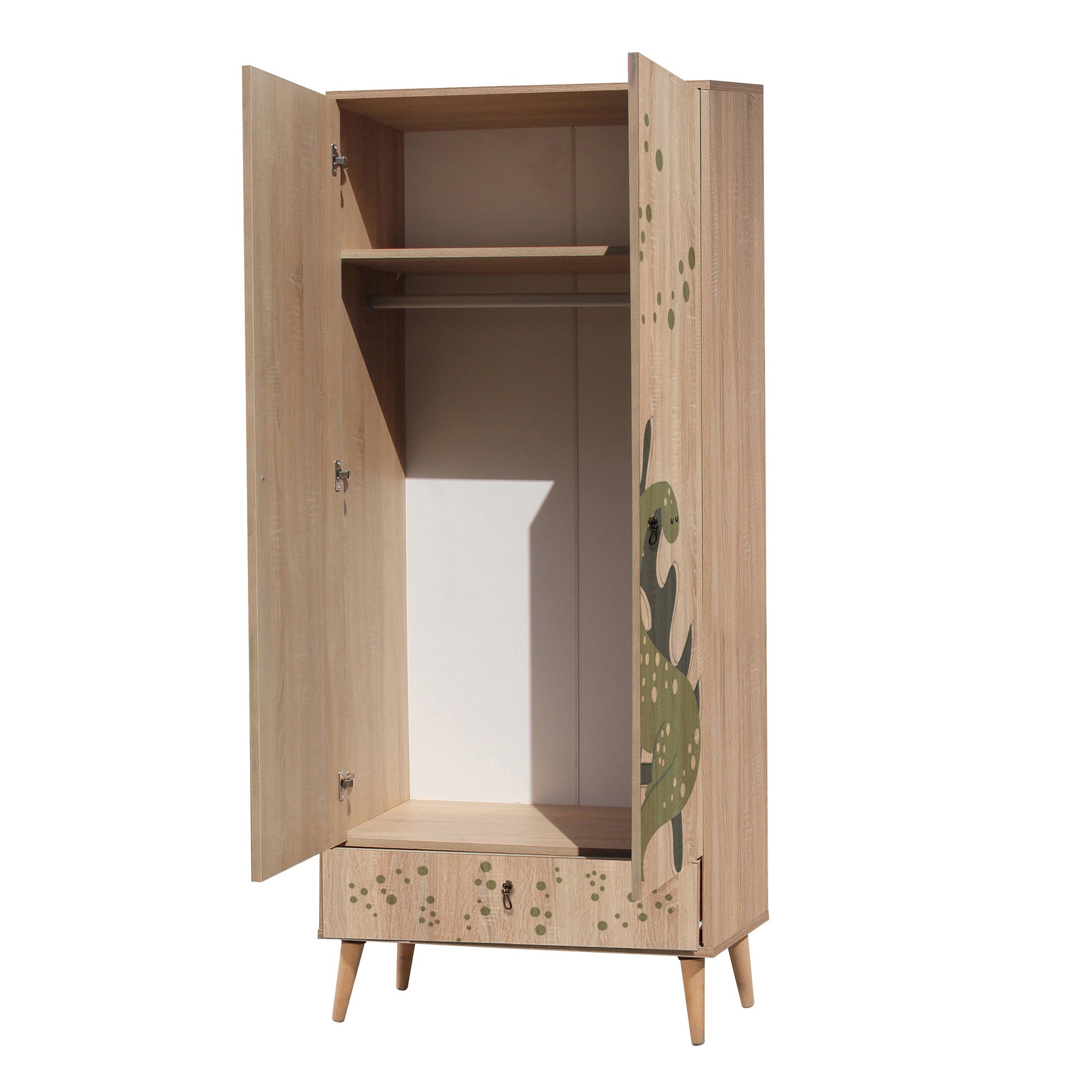 Guarda-roupa moderno – 80 cm x 190 cm x 45 cm – madeira – painel de partículas revestido a melamina