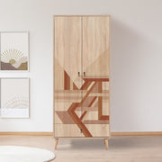 Guarda-roupa moderno – 80 cm x 190 cm x 45 cm – madeira – painel de partículas revestido a melamina