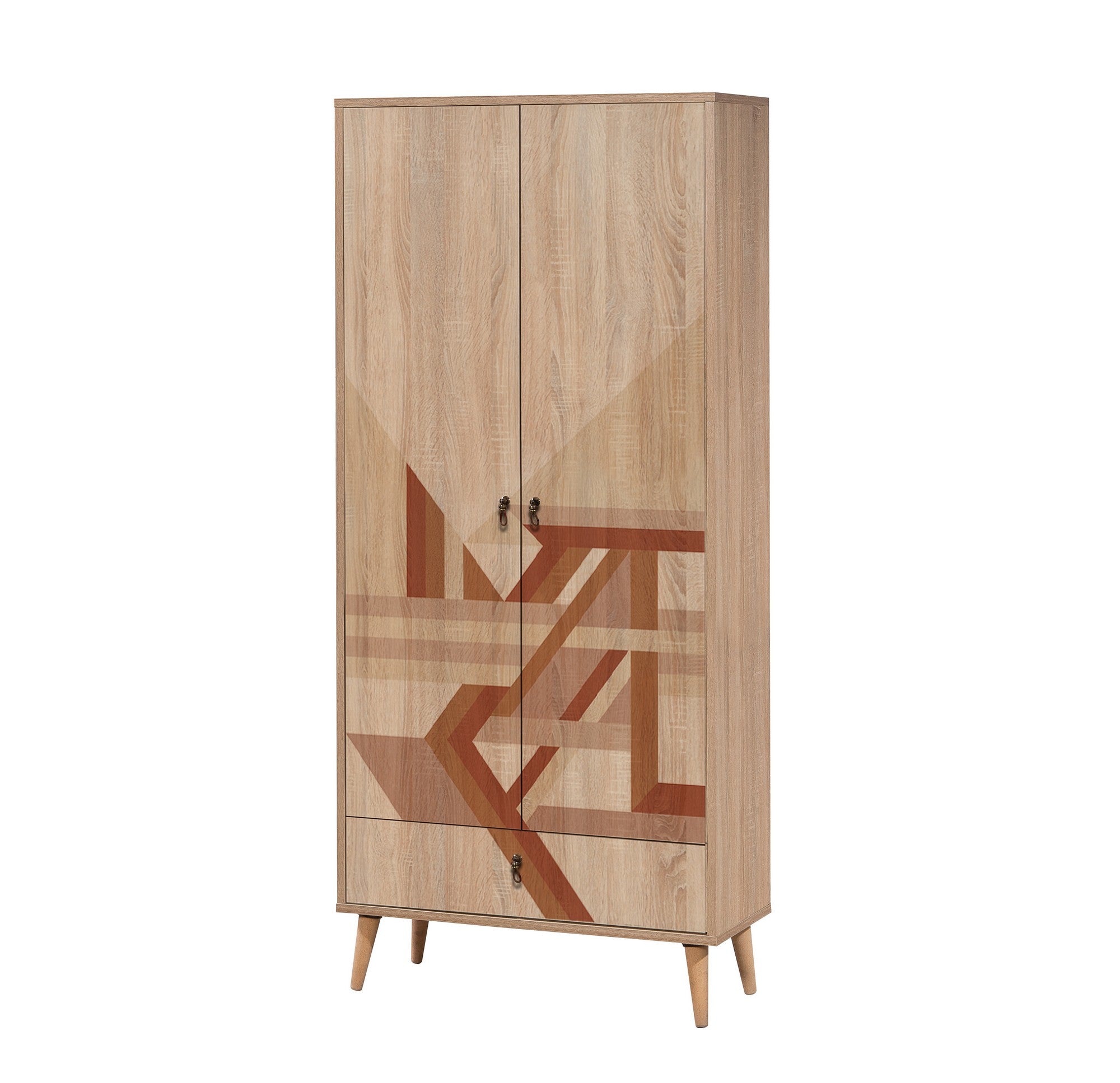 Guarda-roupa moderno – 80 cm x 190 cm x 45 cm – madeira – painel de partículas revestido a melamina