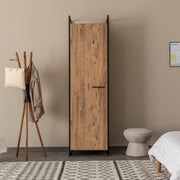 Guarda-roupa moderno – 64 cm x 225 cm x 52 cm – Pinho Atlântico – Painel de partículas revestido a melamina