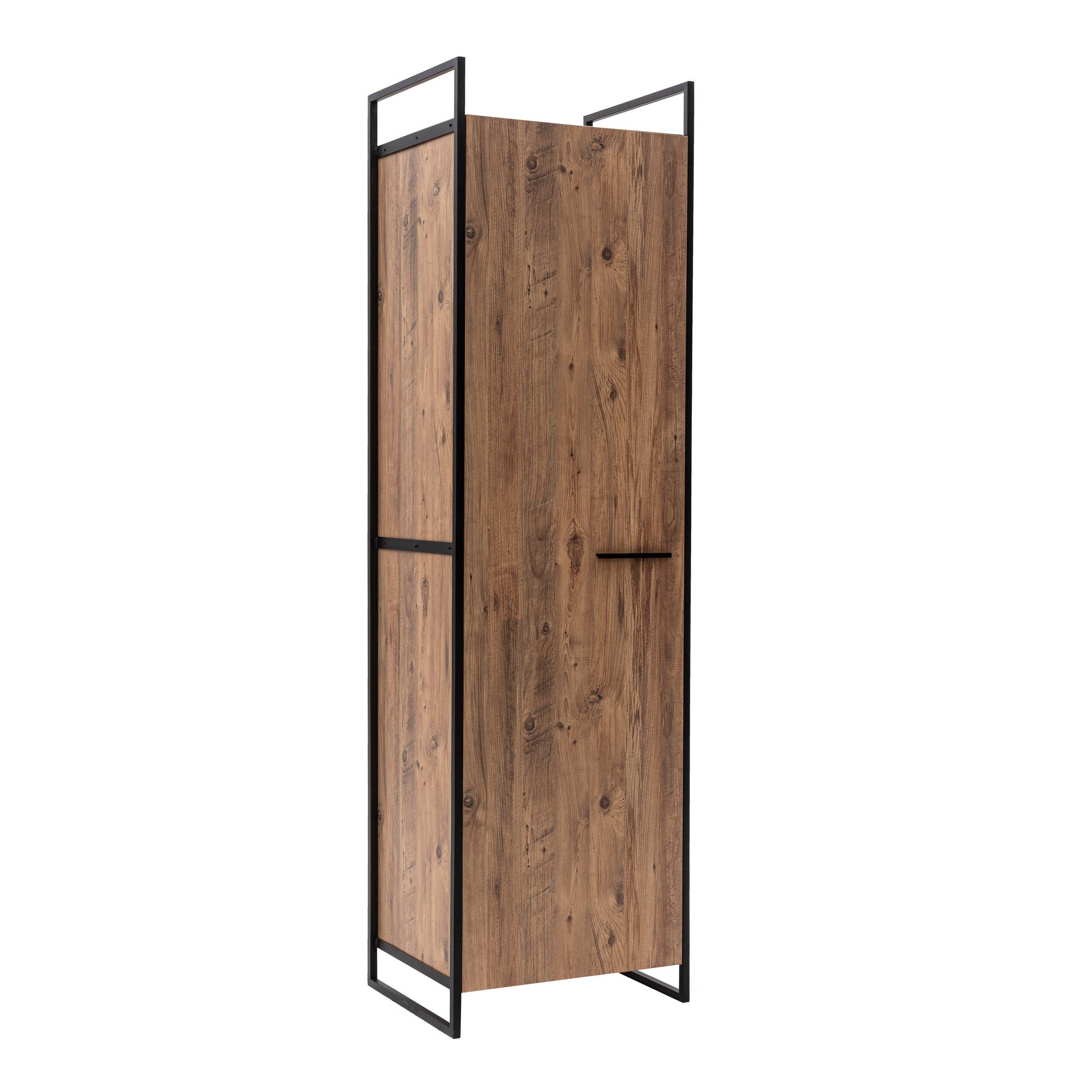 Guarda-roupa moderno – 64 cm x 225 cm x 52 cm – Pinho Atlântico – Painel de partículas revestido a melamina