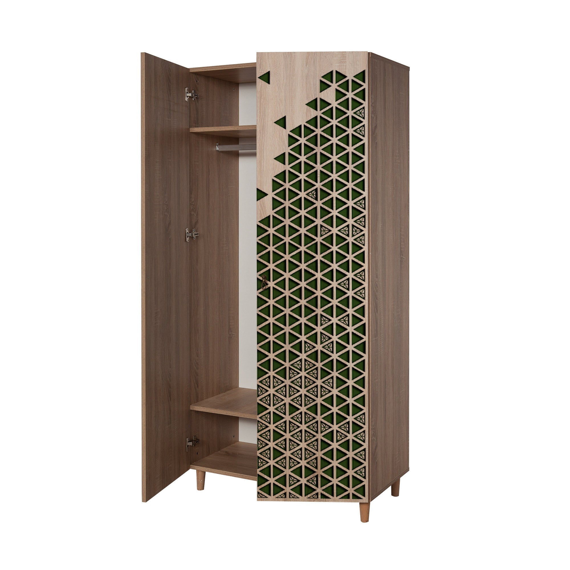 Guarda-roupa moderno – 90x192x52 cm – Carvalho Sonoma – 100% revestido em melamina