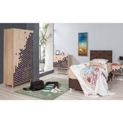 Guarda-roupa moderno – 90x192x52 cm – Carvalho Sonoma – Melamina