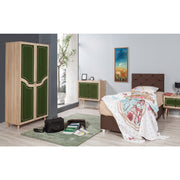 Guarda-roupa moderno – 90 x 192 x 52 cm – Carvalho Sonoma – Painéis de partículas revestidos a melamina