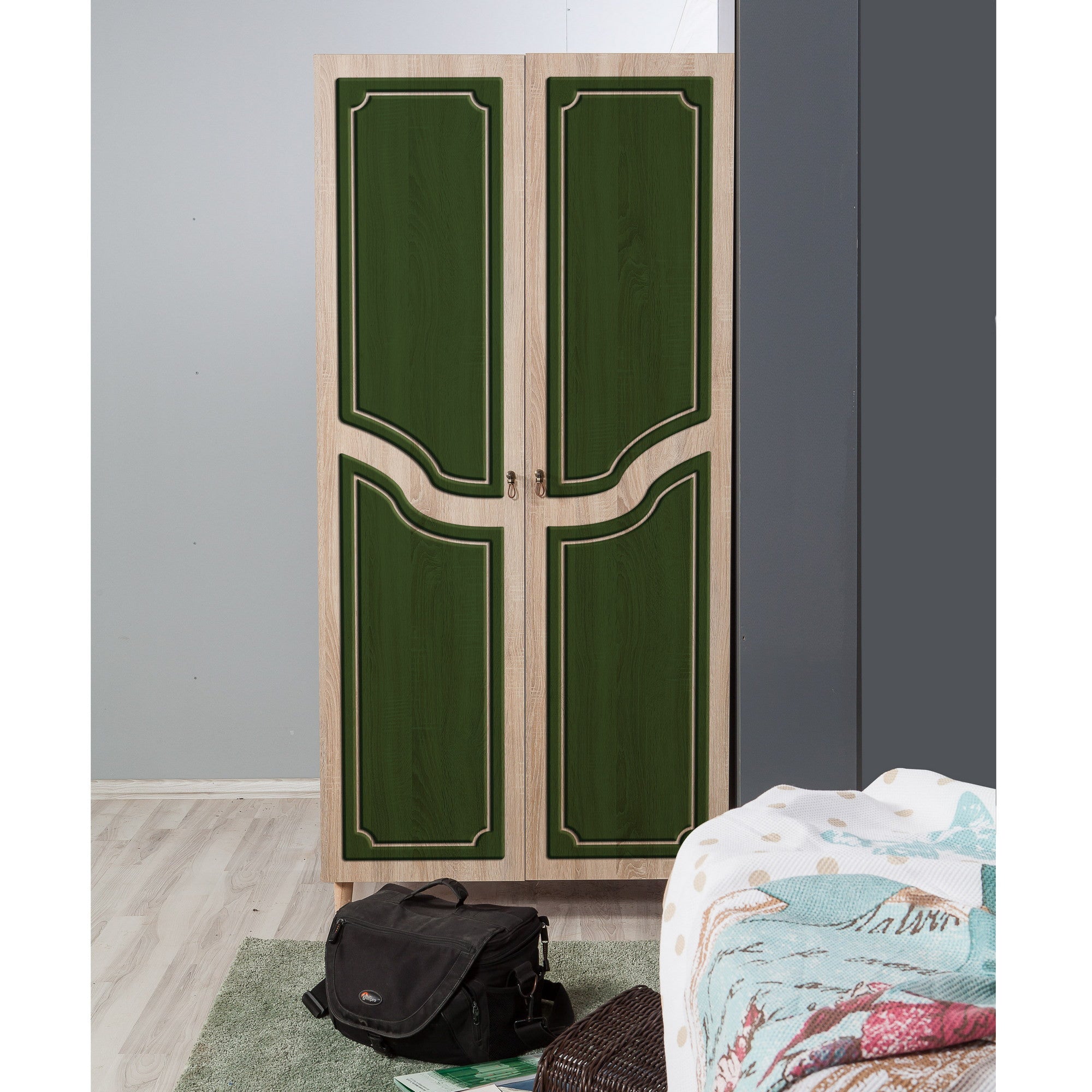 Guarda-roupa moderno – 90 x 192 x 52 cm – Carvalho Sonoma – Painéis de partículas revestidos a melamina