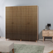 Guarda-roupa moderno em carvalho Sonoma – 180 x 192 x 52 cm – melamina