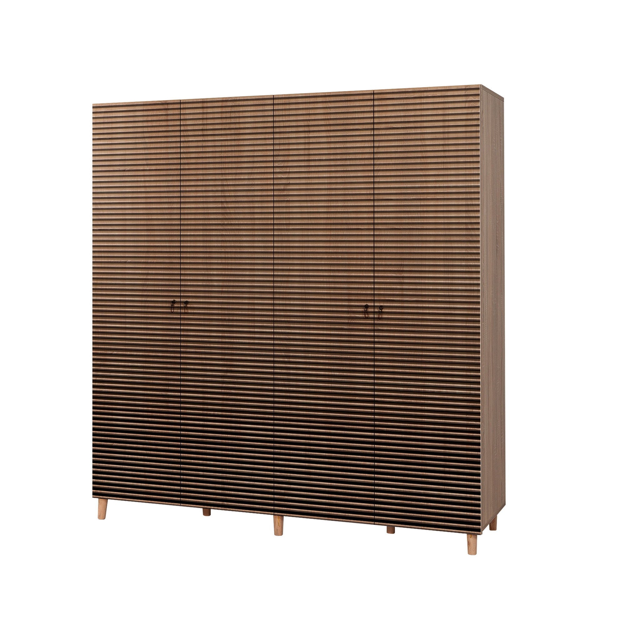 Guarda-roupa moderno em carvalho Sonoma – 180 x 192 x 52 cm – melamina