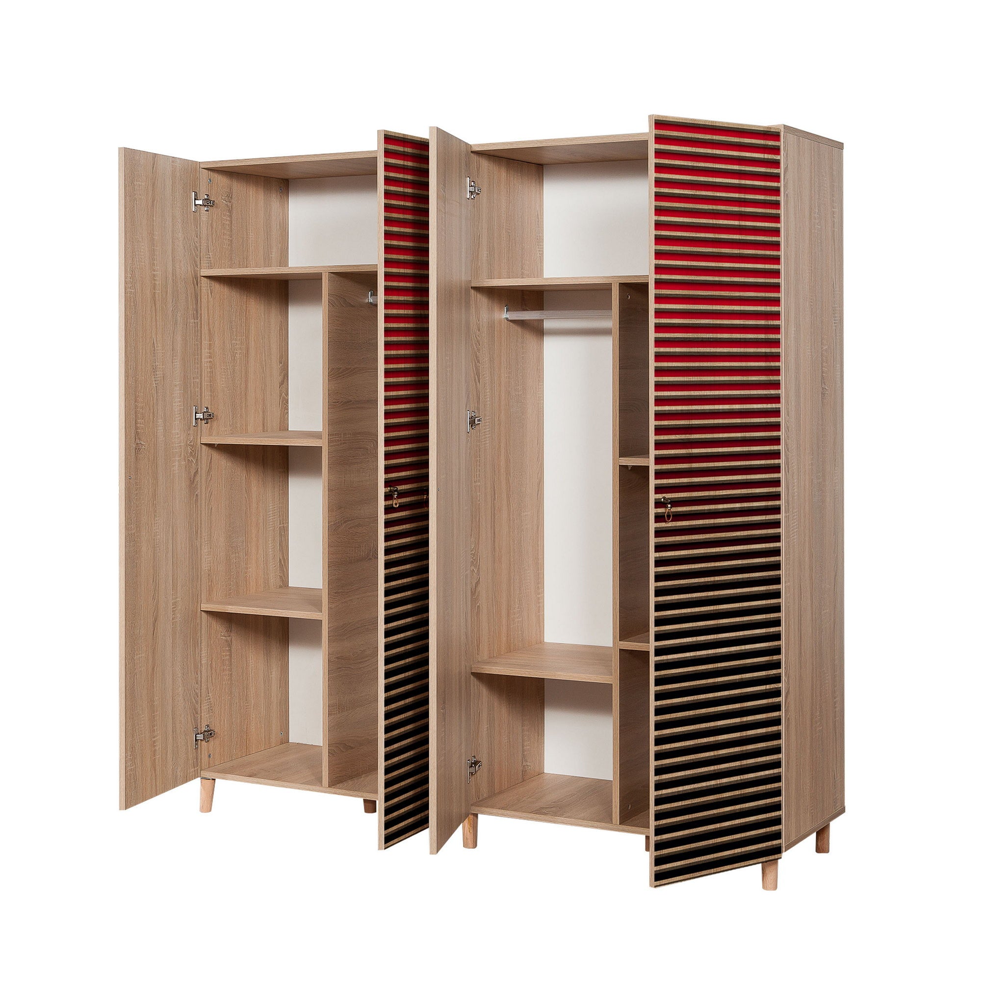 Guarda-roupa moderno – 180 x 192 x 52 cm – Carvalho Sonoma – Melamina