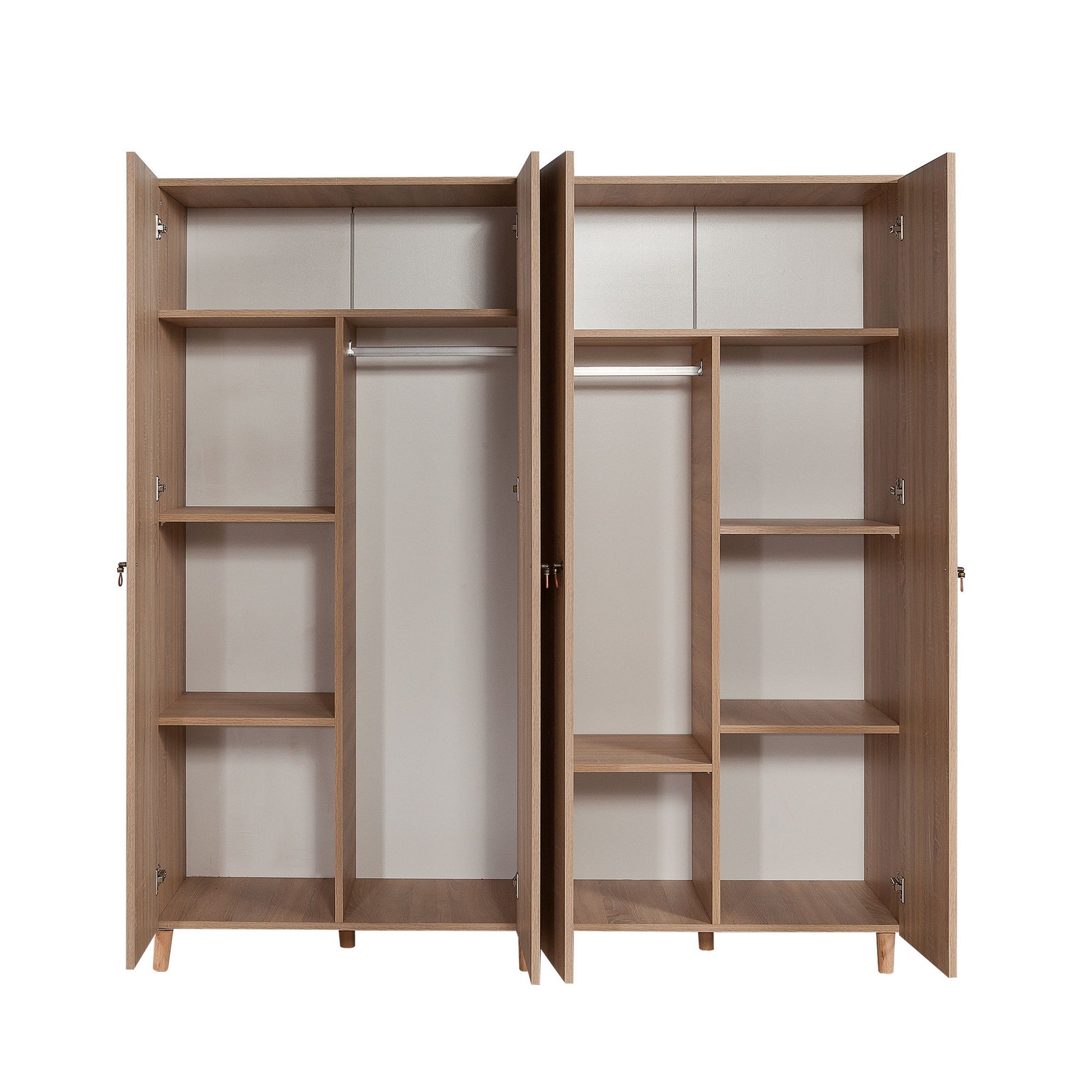 Guarda-roupa moderno – 180 x 192 x 52 cm – Carvalho Sonoma – Melamina