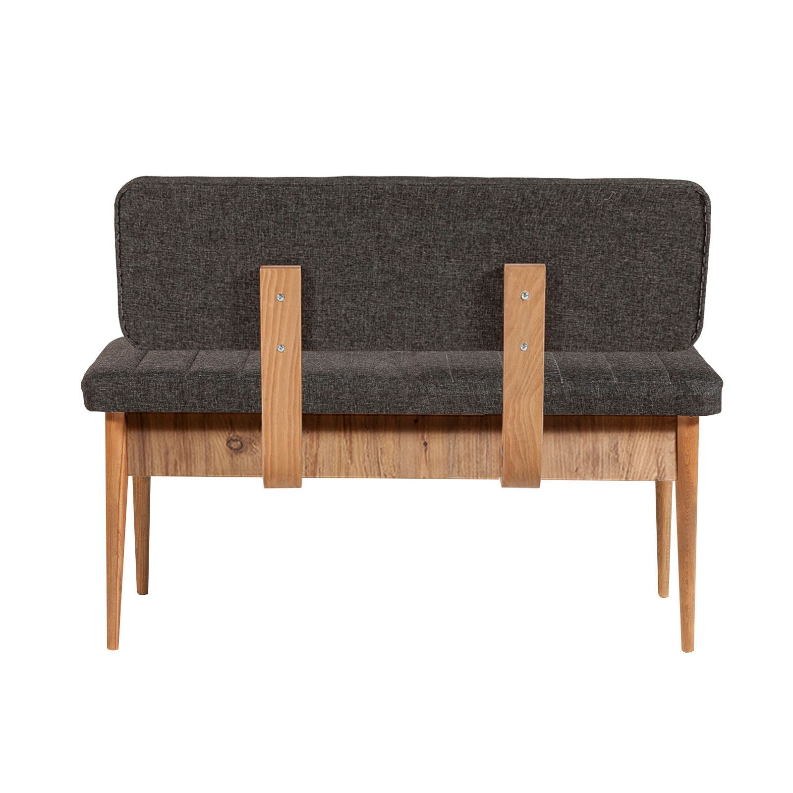 Conjunto de Mesa de Jantar Extensível e Cadeiras – 130x80x77 cm – Antracite e Pinho do Atlântico – Aglomerado revestido em melamina