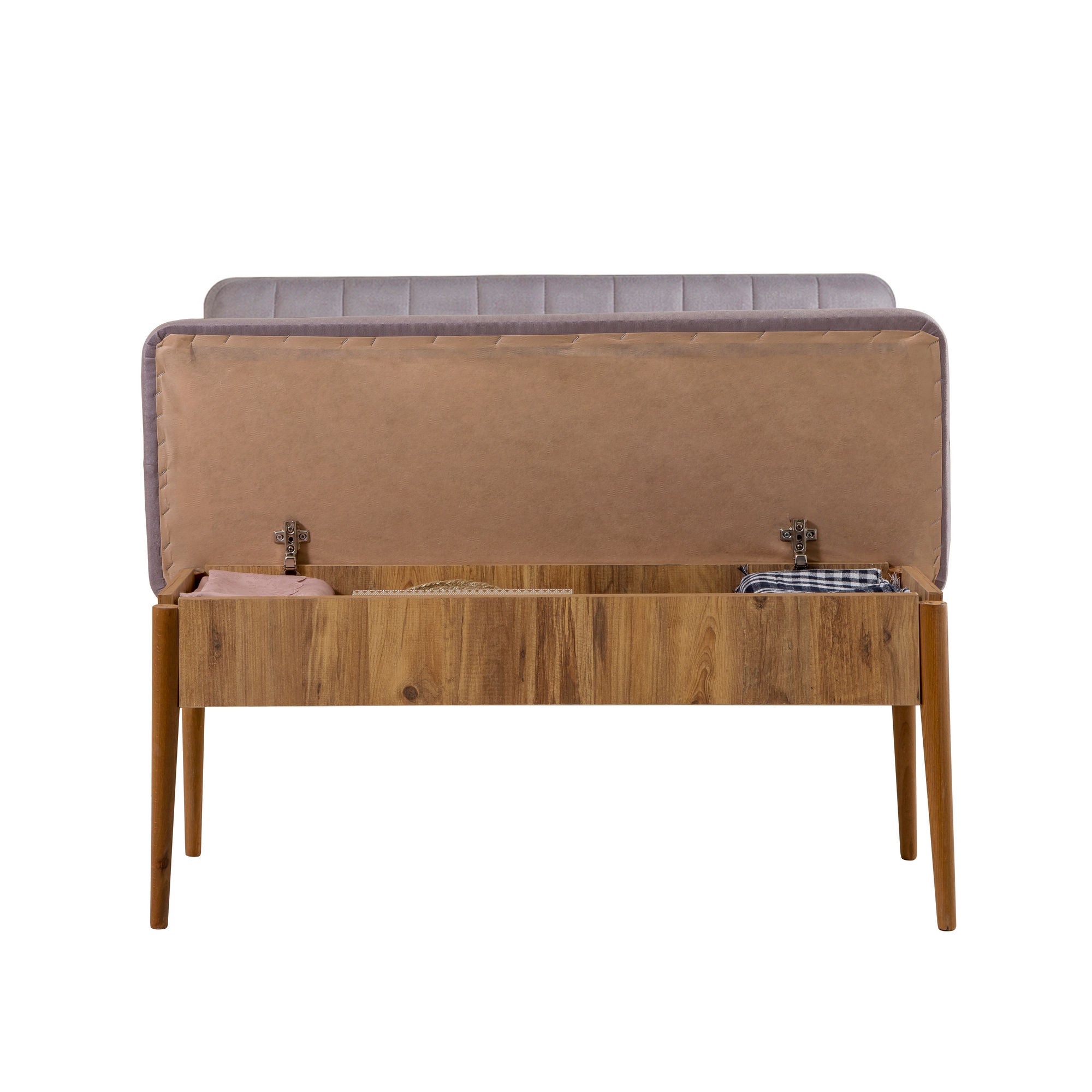 Conjunto de mesa de jantar extensível e cadeiras – 130-165 cm – Pinho Atlântico e Soho – 100% Veludo e madeira de carpa
