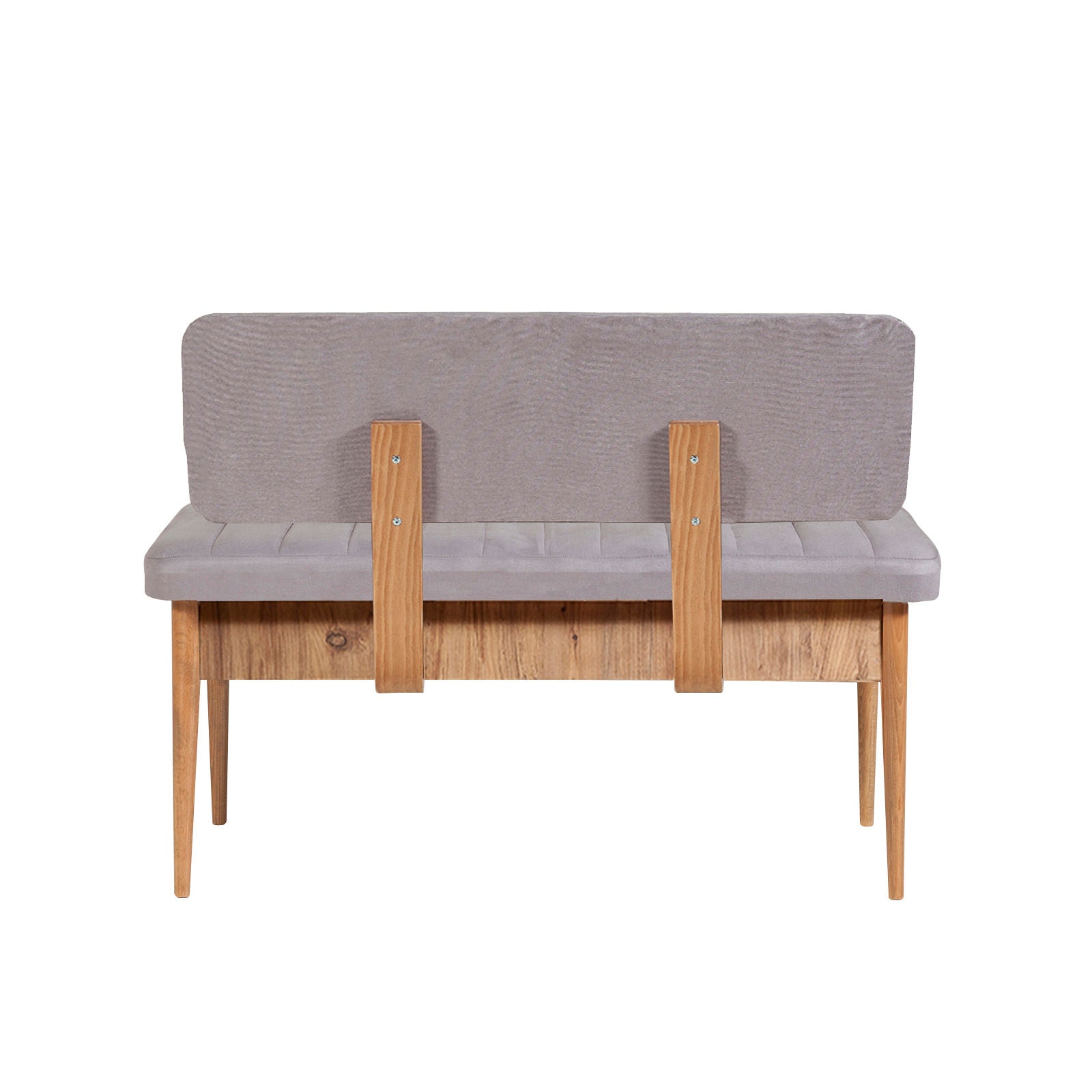 Conjunto de mesa de jantar extensível e cadeiras – 130-165 cm – Pinho Atlântico e Soho – 100% Veludo e madeira de carpa