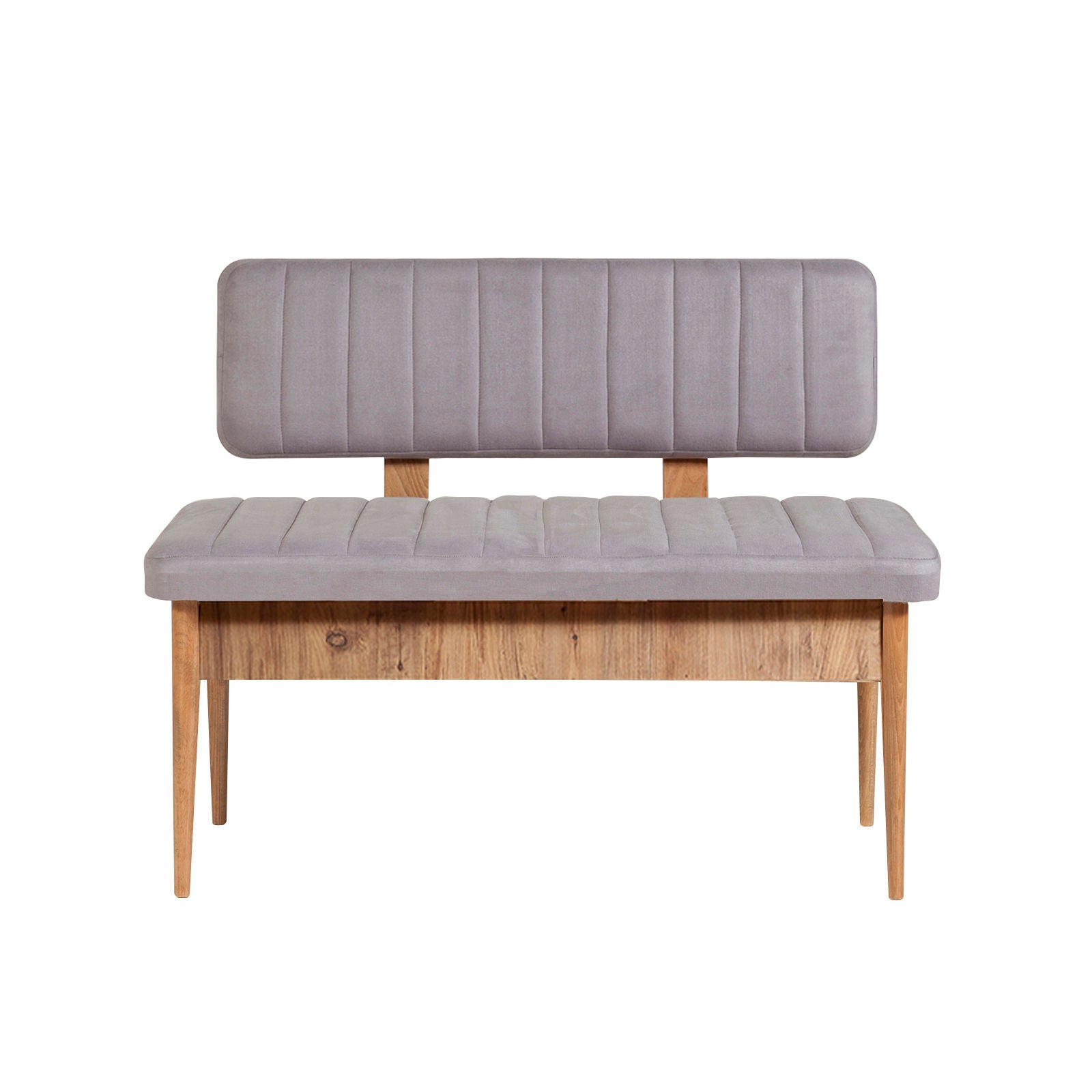 Conjunto de mesa de jantar extensível e cadeiras – 130-165 cm – Pinho Atlântico e Soho – 100% Veludo e madeira de carpa