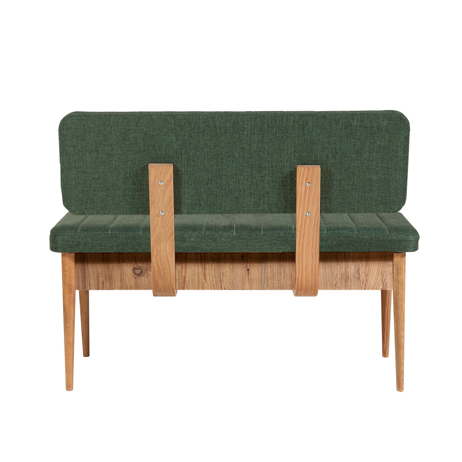 Conjunto de mesa de jantar extensível e cadeiras – L130 x A77 x P80 cm – Pinheiro do Atlântico e Verde – MDF revestido em melamina