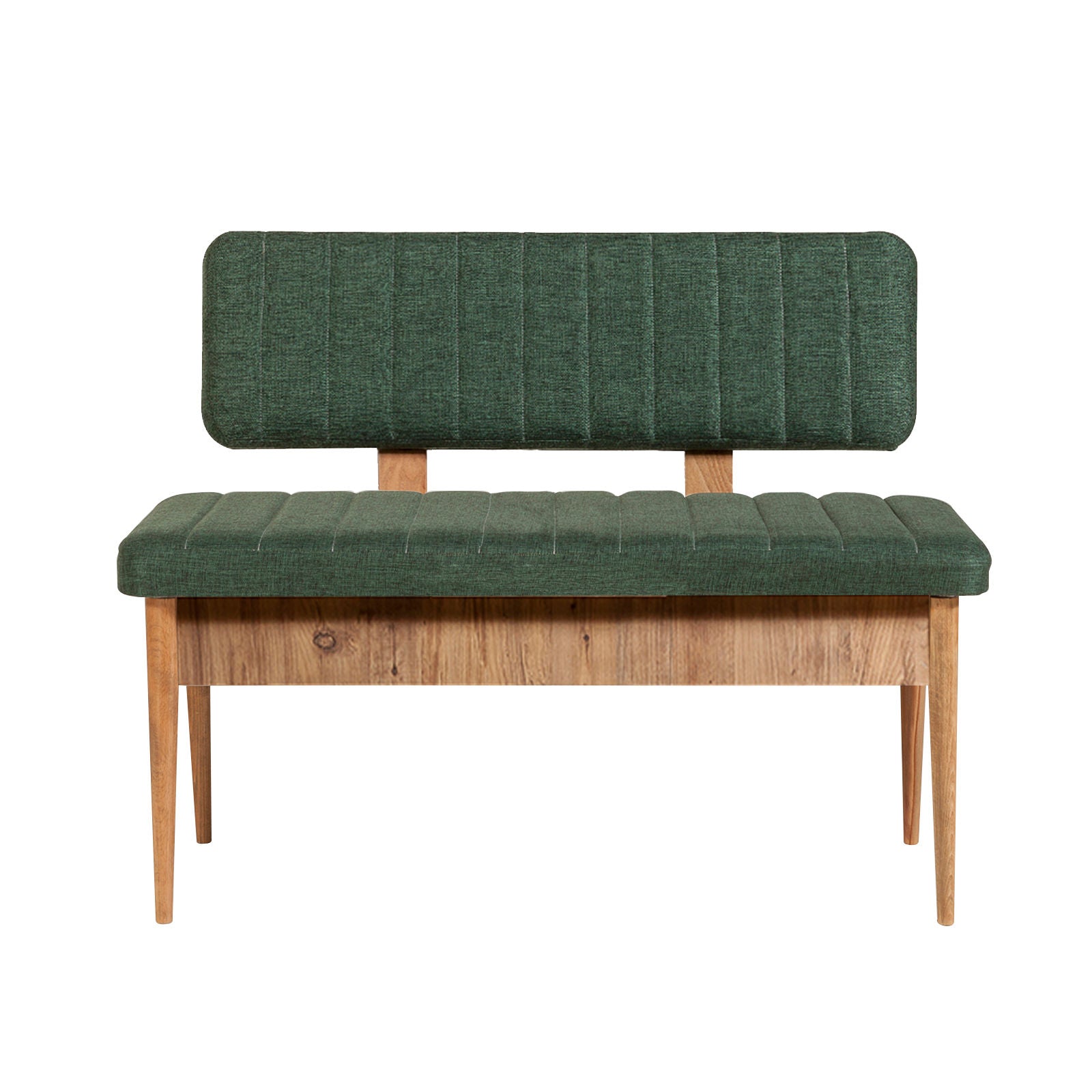 Conjunto de mesa de jantar extensível e cadeiras – L130 x A77 x P80 cm – Pinheiro do Atlântico e Verde – MDF revestido em melamina