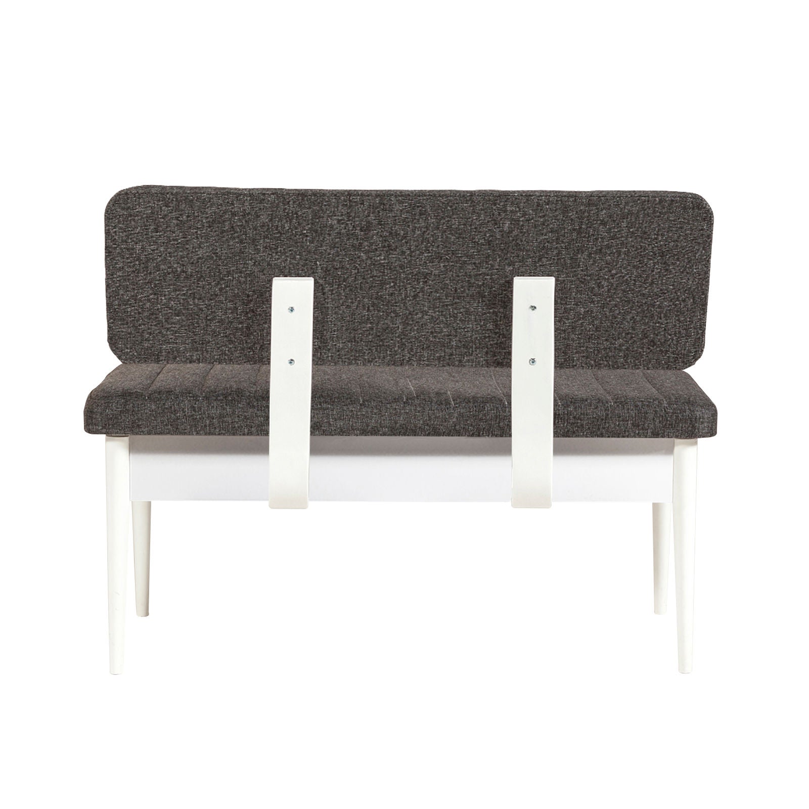 Conjunto de Mesa de Jantar Extensível e Cadeiras – 130 cm (mesa) – Branco e Antracite – Aglomerado revestido em Melamina