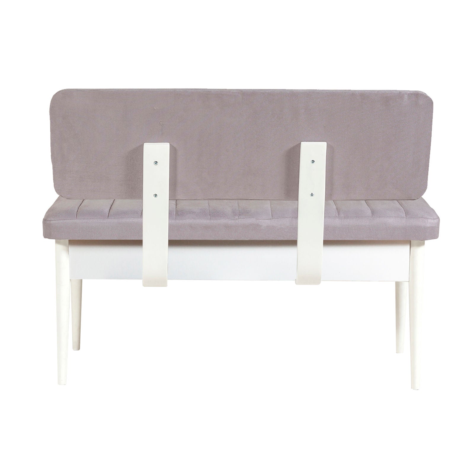 Conjunto de Mesa de Jantar Extensível e Cadeiras (5 peças) – 130 cm x 80 cm x 77 cm – branco e veludo – aglomerado revestido de melamina