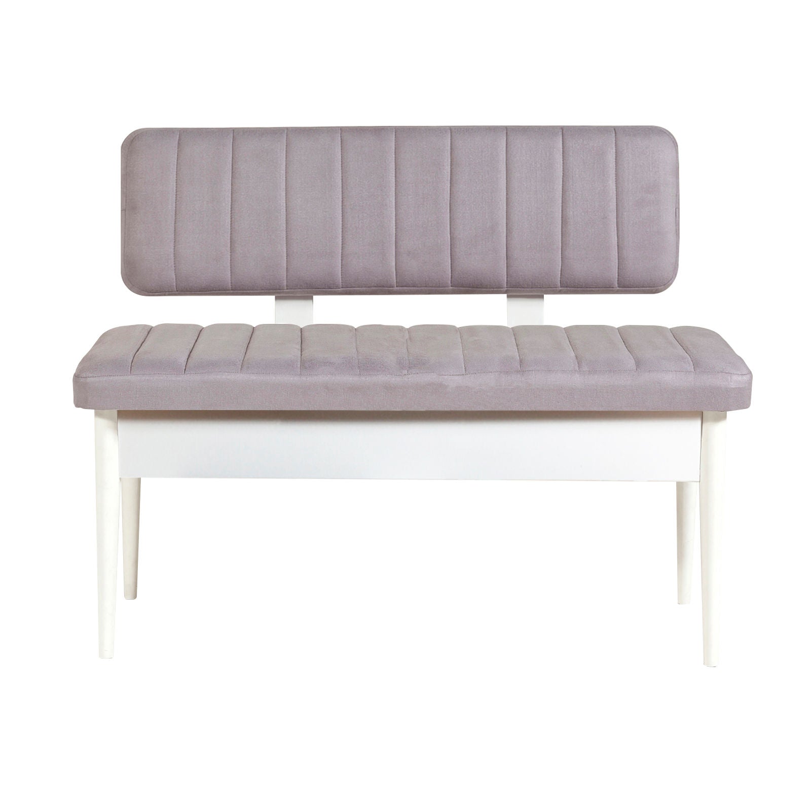 Conjunto de Mesa de Jantar Extensível e Cadeiras (5 peças) – 130 cm x 80 cm x 77 cm – branco e veludo – aglomerado revestido de melamina